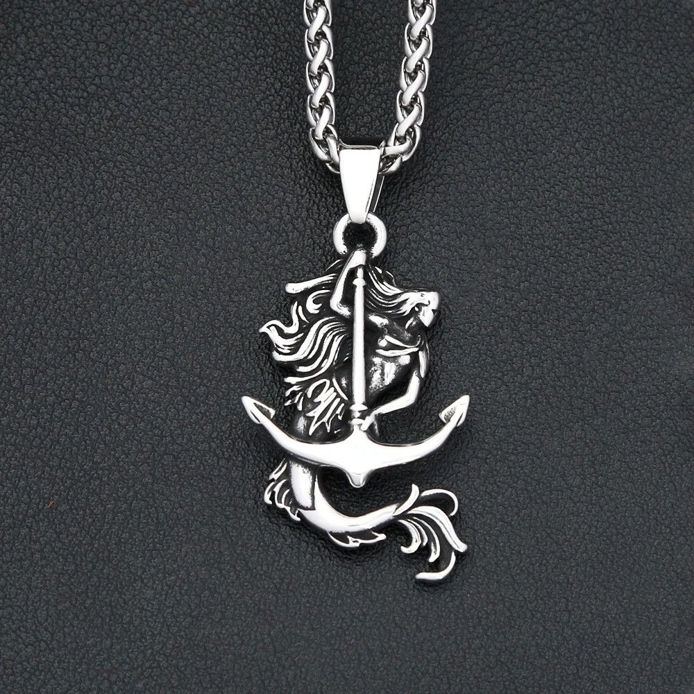 Vintage Mermaid Pendant Necklace Size ONE SIZE - 2 Thumbnail