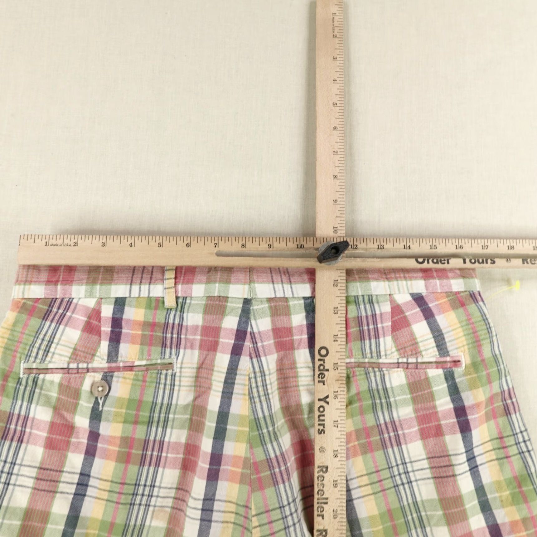 Polo Ralph Lauren VINTAGE Polo Ralph Lauren Shorts Mens 34 Pink Green Madras Plaid Chino Hook Eye Casual Size US M / EU 48-50 / 2 - 7 Thumbnail