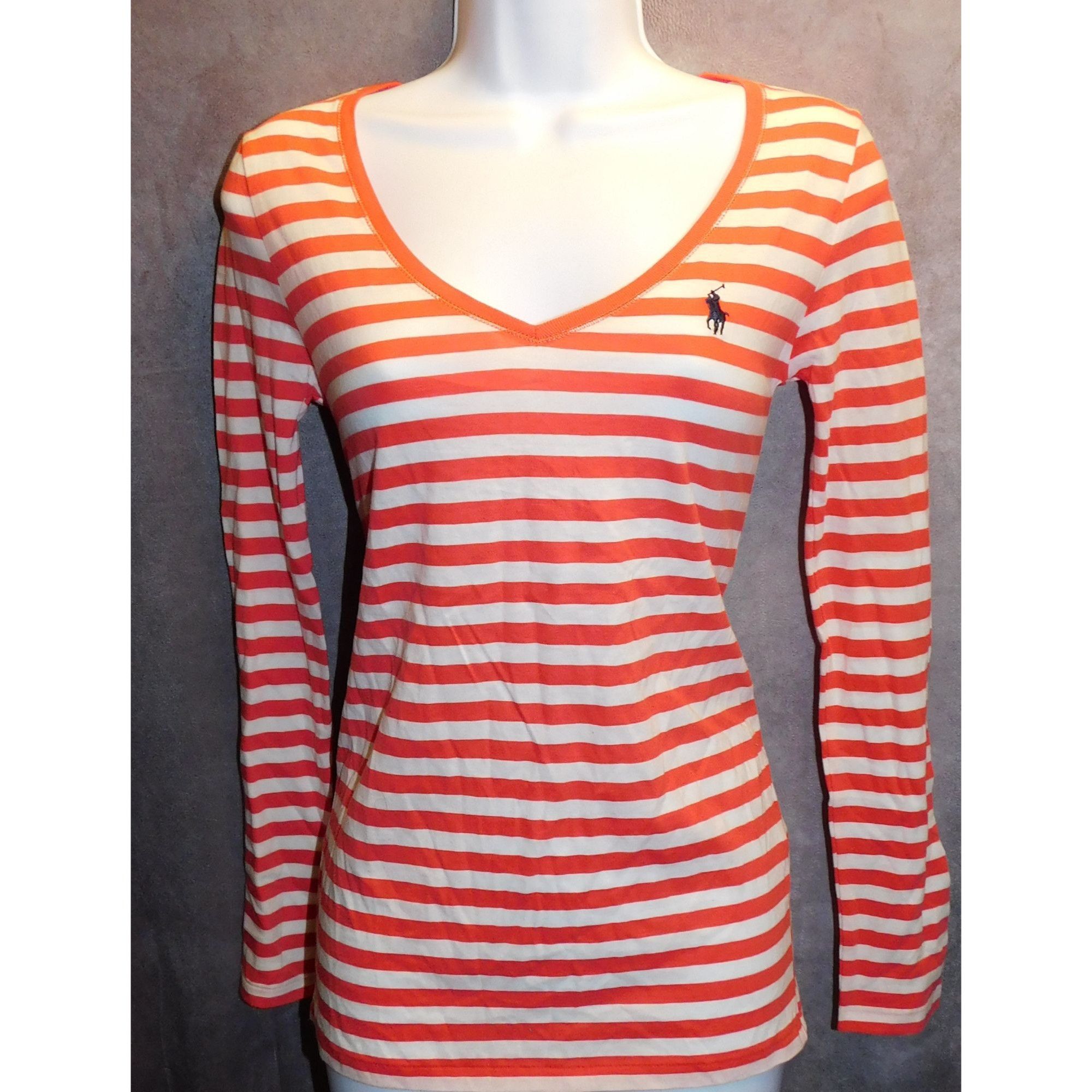 Ralph Lauren Ralph Lauren Red And White Striped Long Sleeve Shirt Size S / US 4 / IT 40 - 1 Thumbnail