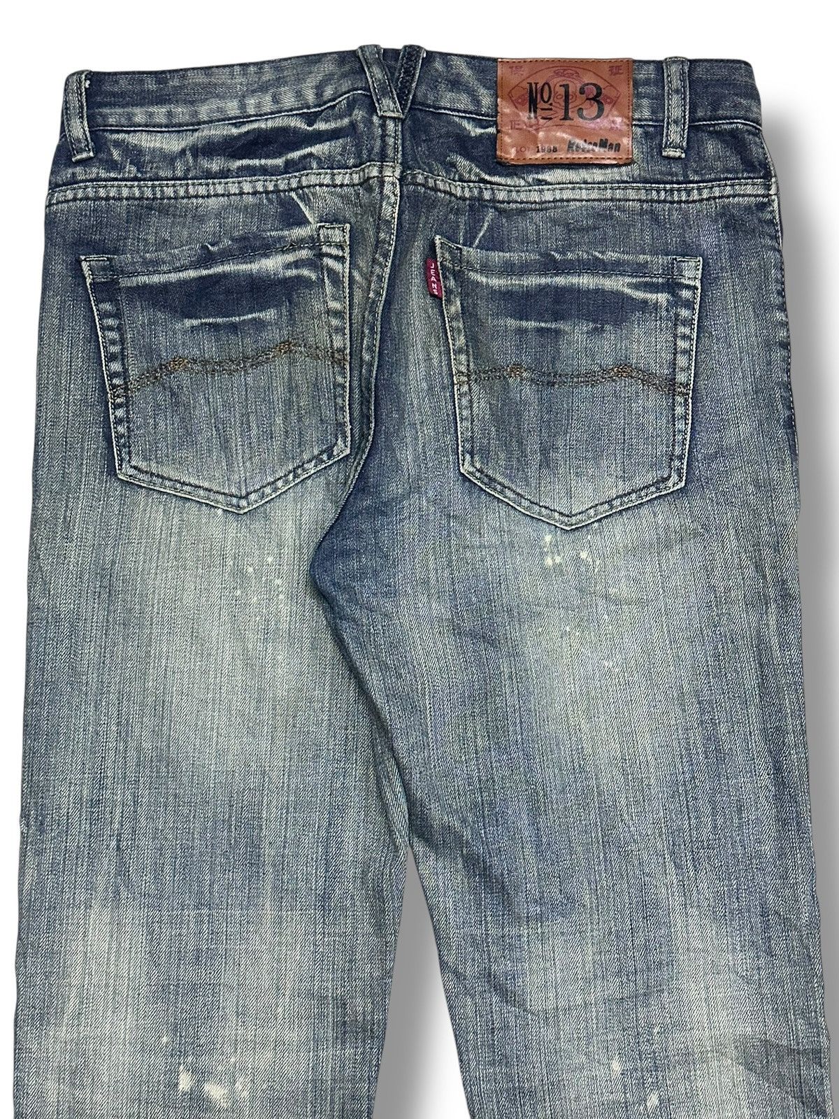 Jean Retro Man No13 Lot 1988 Distressed Painted Straight Loose Size US 34 / EU 50 - 6 Thumbnail