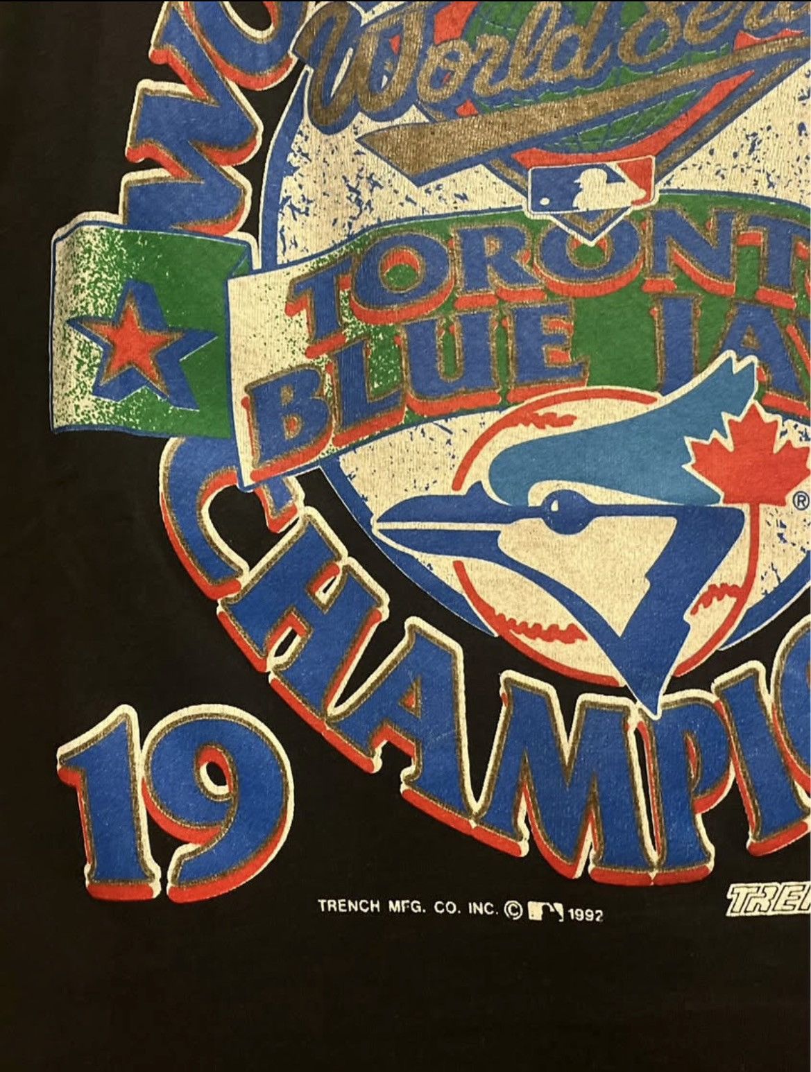 Vintage 1992 Toronto Blue Jays World Series Champions Tshirt 90s Size US L / EU 52-54 / 3 - 3 Thumbnail