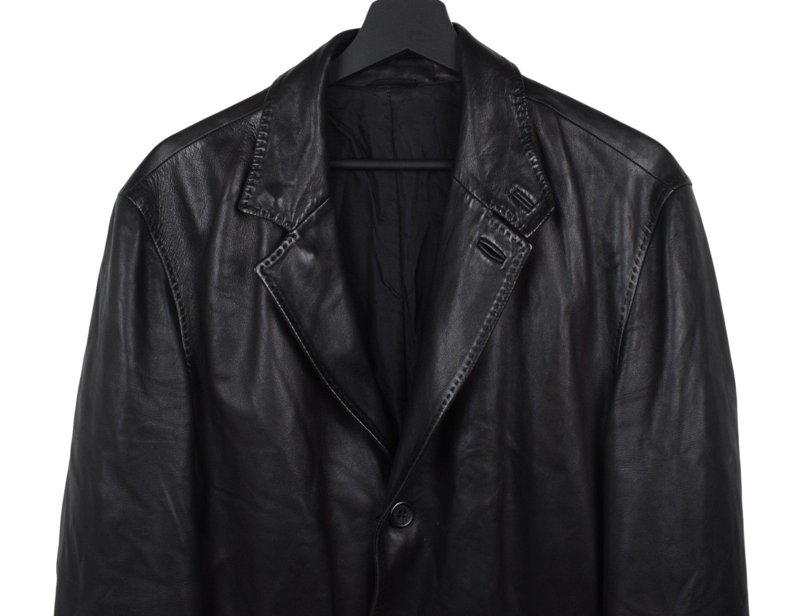 Ermenegildo Zegna Ermenegildo Zegna Leather Men Coat Size IT50-L, S1778 Size US L / EU 52-54 / 3 - 2 Thumbnail