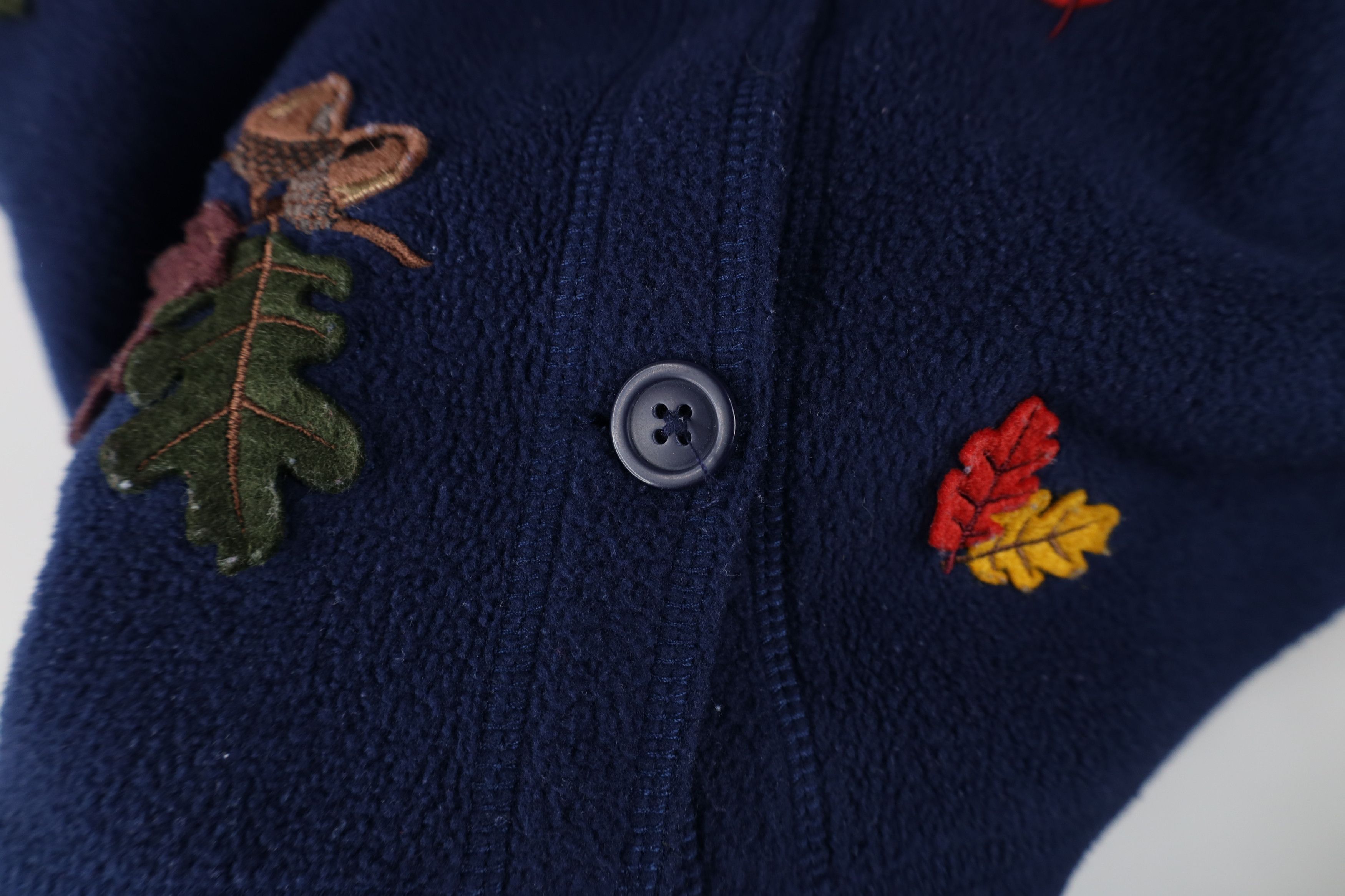 Vintage Vintage 90s Streetwear Fall Leaves Fleece Cardigan Sweater Size S / US 4 / IT 40 - 5 Thumbnail