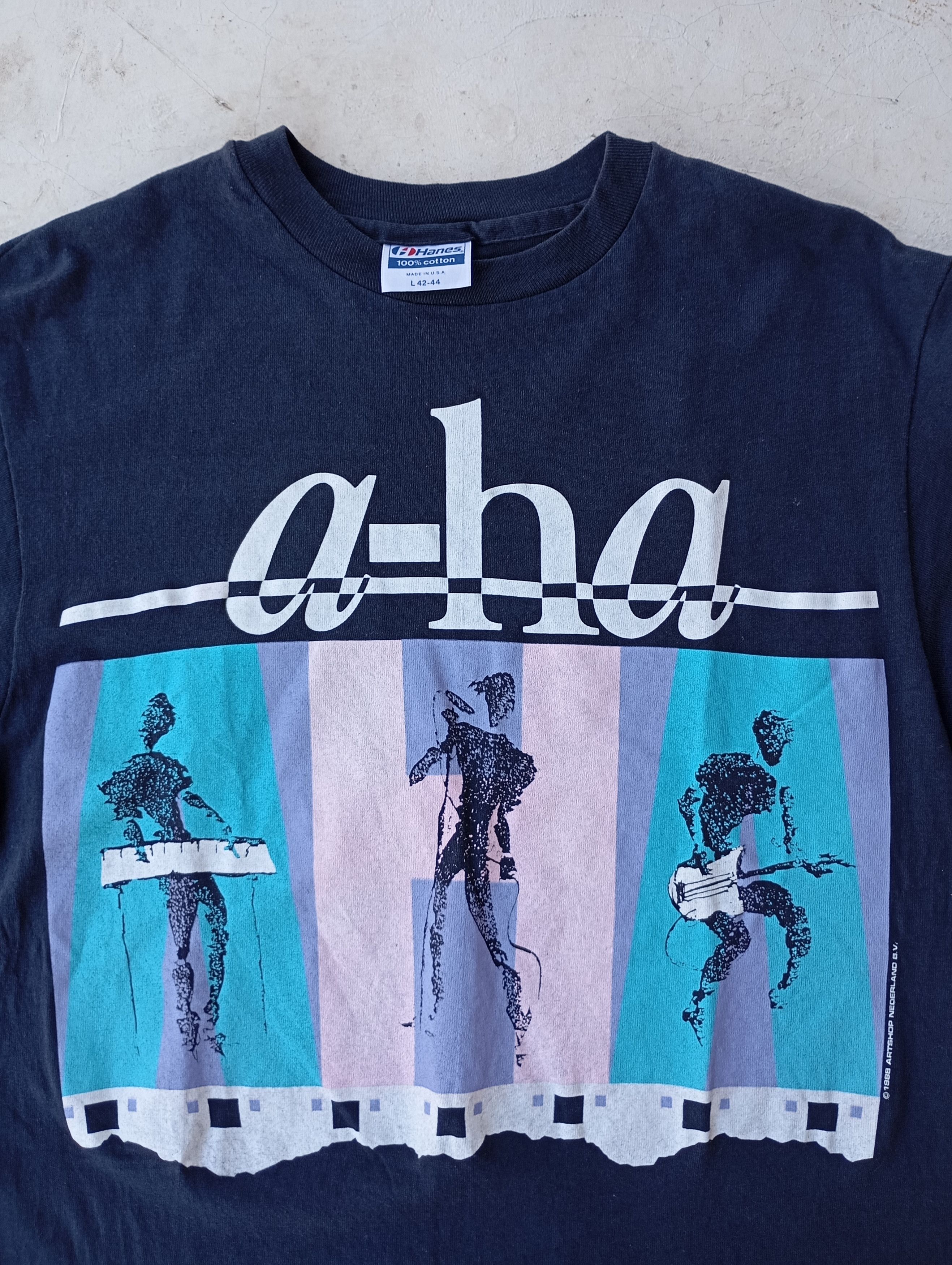 Band Tees × Vintage Vintage 1988 a-ha World Tour T shirts Size US L / EU 52-54 / 3 - 2 Thumbnail