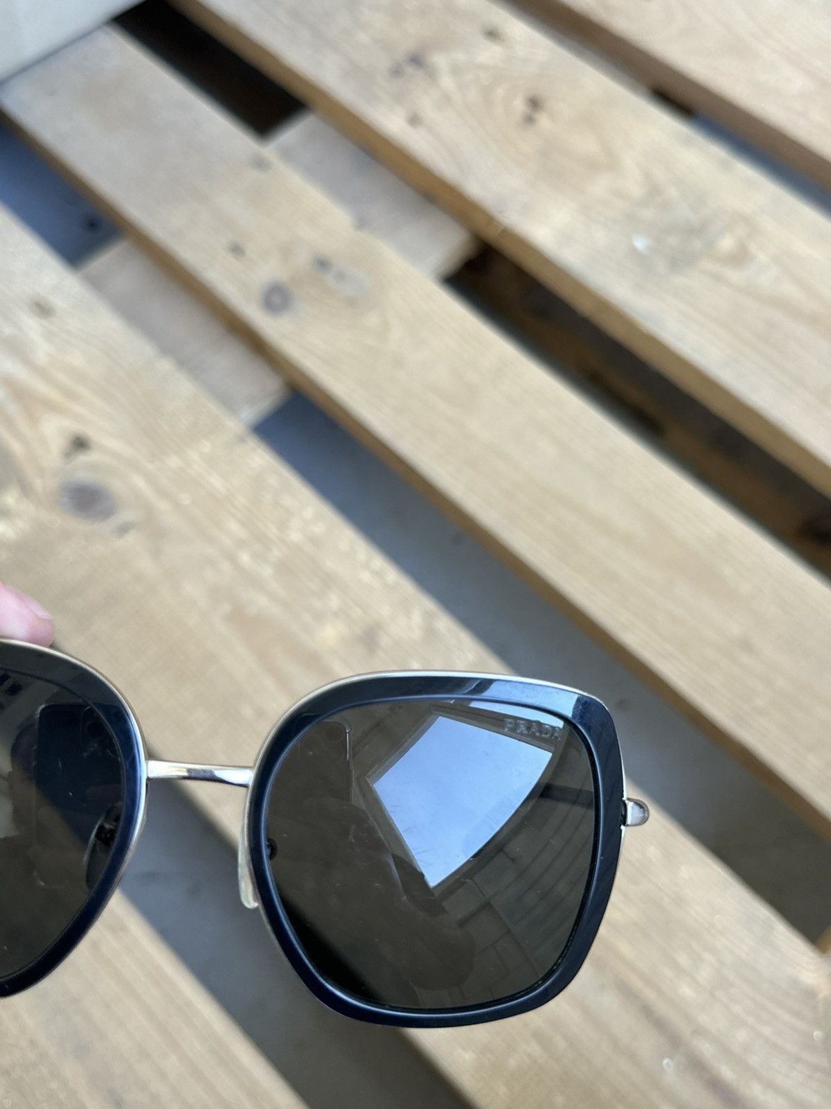 Prada × Vintage Prada Black Women’s Sunglasses Size ONE SIZE - 3 Thumbnail