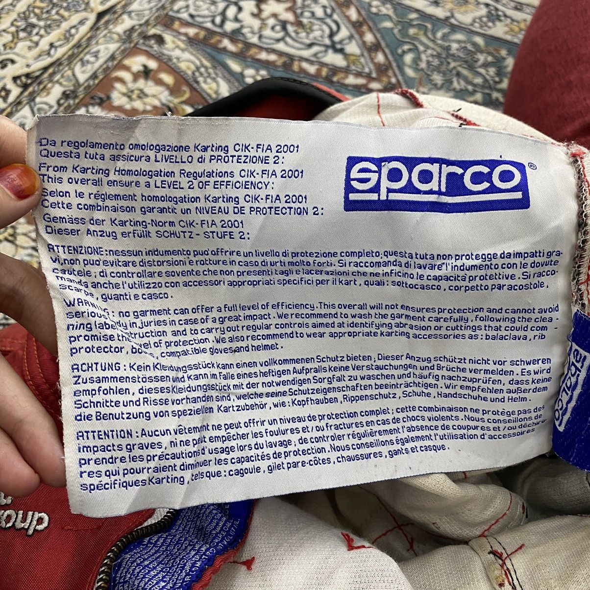 Vintage Vintage SPARCO Italy Brand Mitsusada Pwg Racing Sakai Arai Size US 43 - 4 Thumbnail
