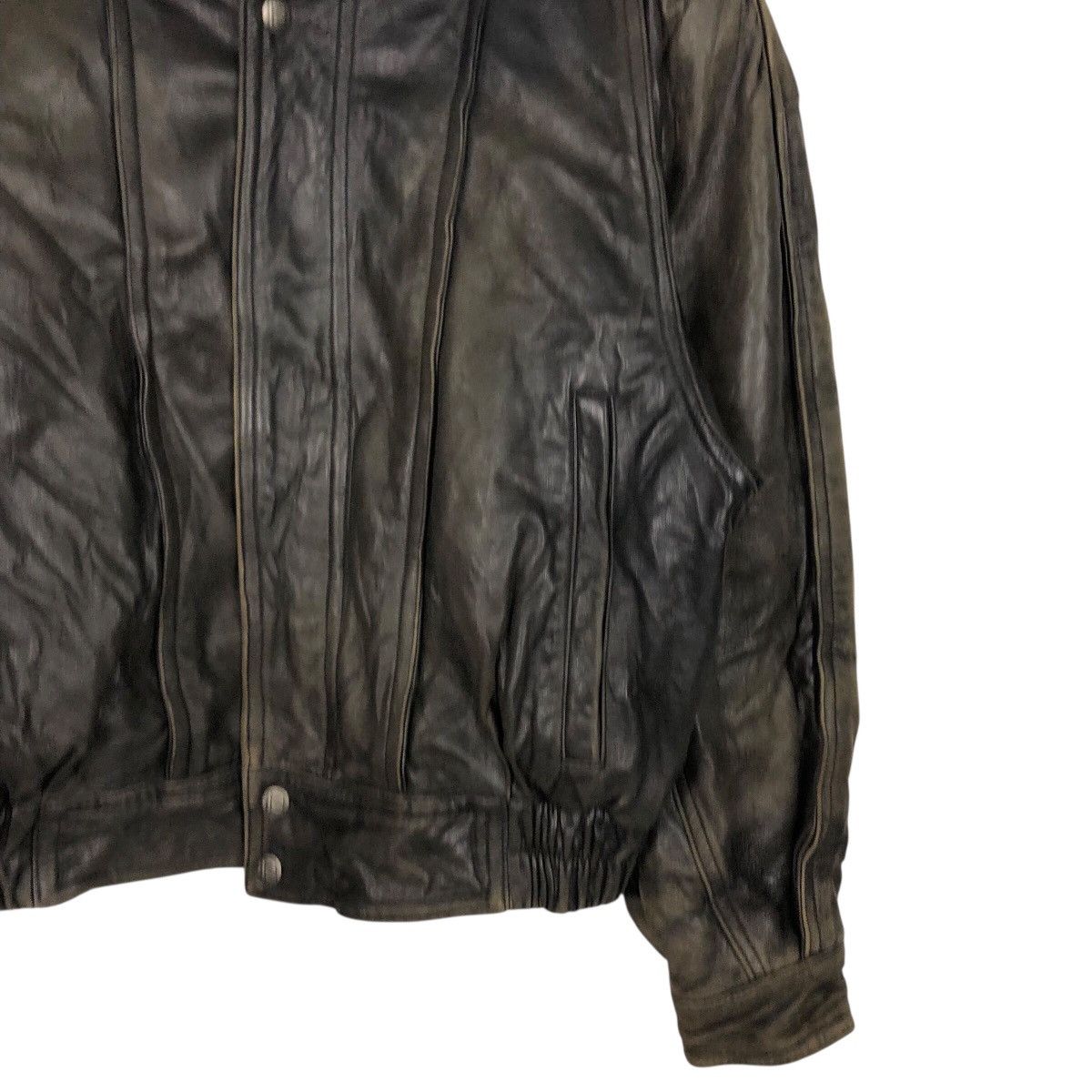Japanese Brand Robert Comstock Vintage Black Leather Bomber Jacket Size US M / EU 48-50 / 2 - 6 Thumbnail