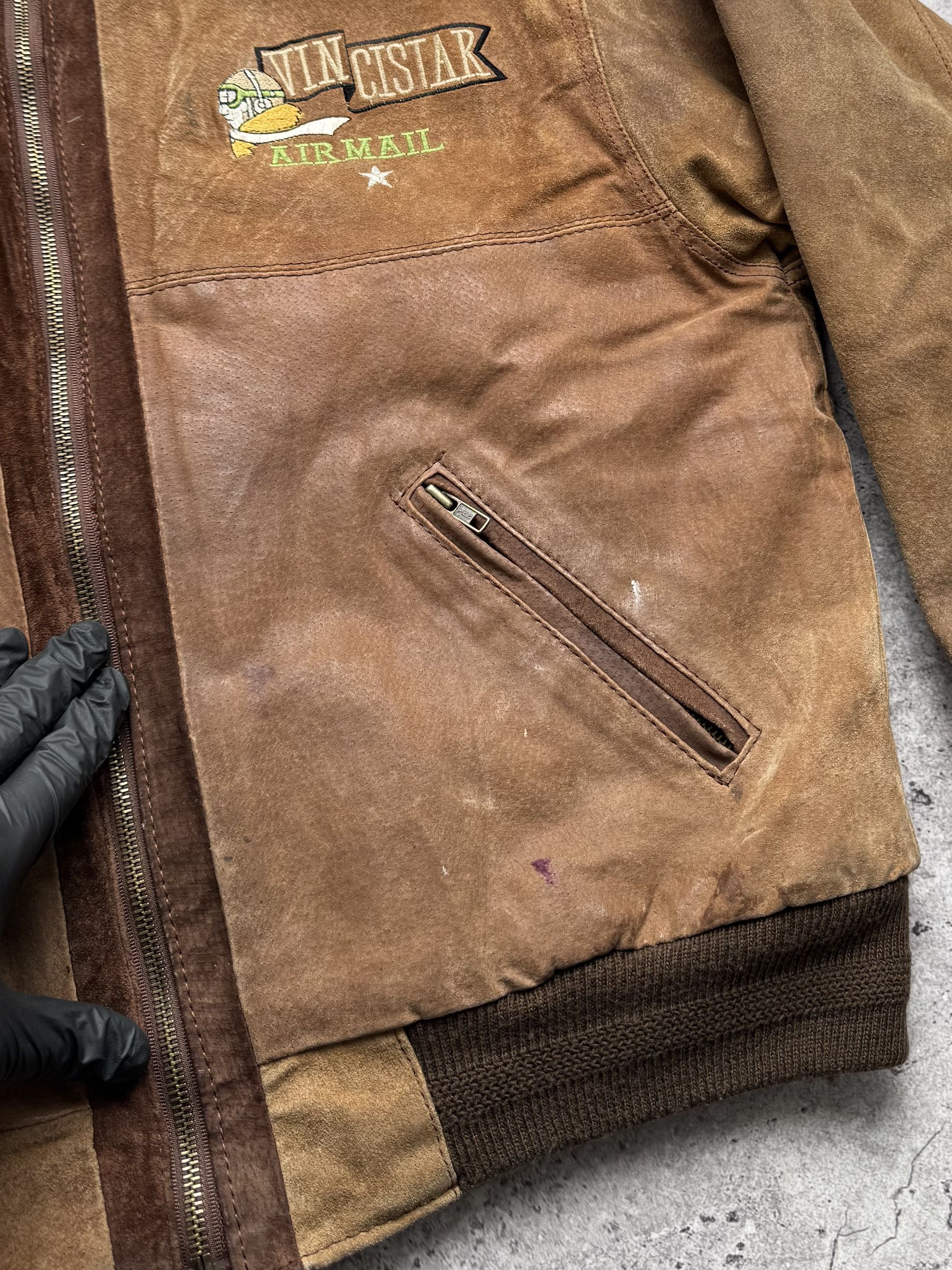 Vintage Vintage Faded Leather Bomber Jacket C2(V482) Size US XL / EU 56 / 4 - 6 Thumbnail