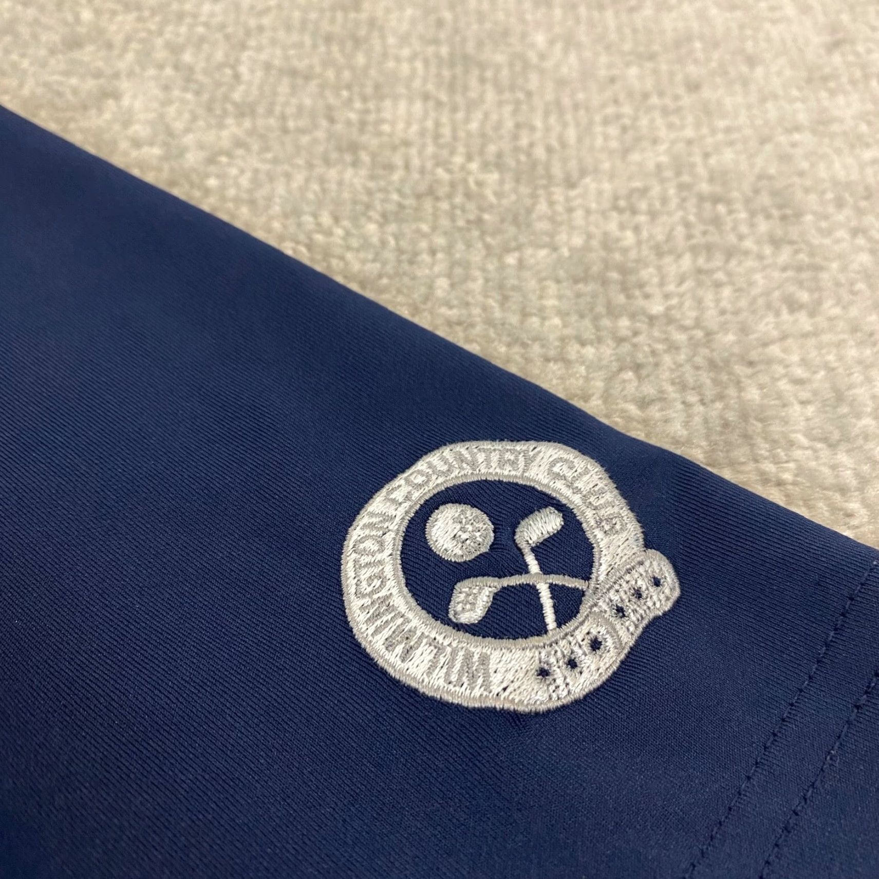 Vintage Wilmington Country Club Polo Mens Large Blue FG Tech Performance Golf Shirt S/S Size US L / EU 52-54 / 3 - 2 Thumbnail