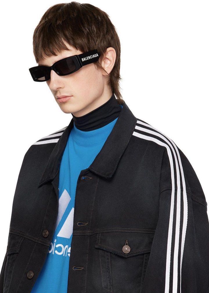 Balenciaga Balenciaga Max Rectangle Sunglasses Size ONE SIZE - 3 Thumbnail
