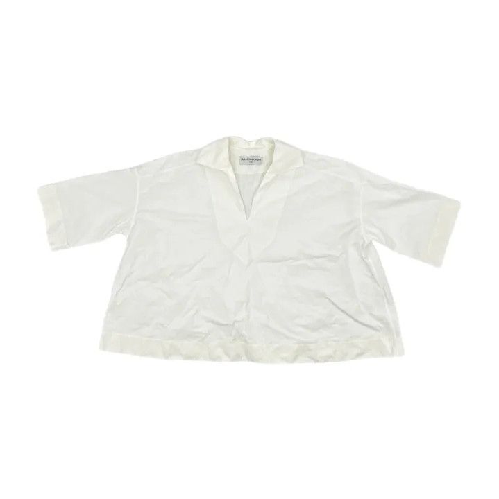 Balenciaga Balenciaga Minimalist White Short Sleeve Shirt Size US S / EU 44-46 / 1 - 1 Thumbnail