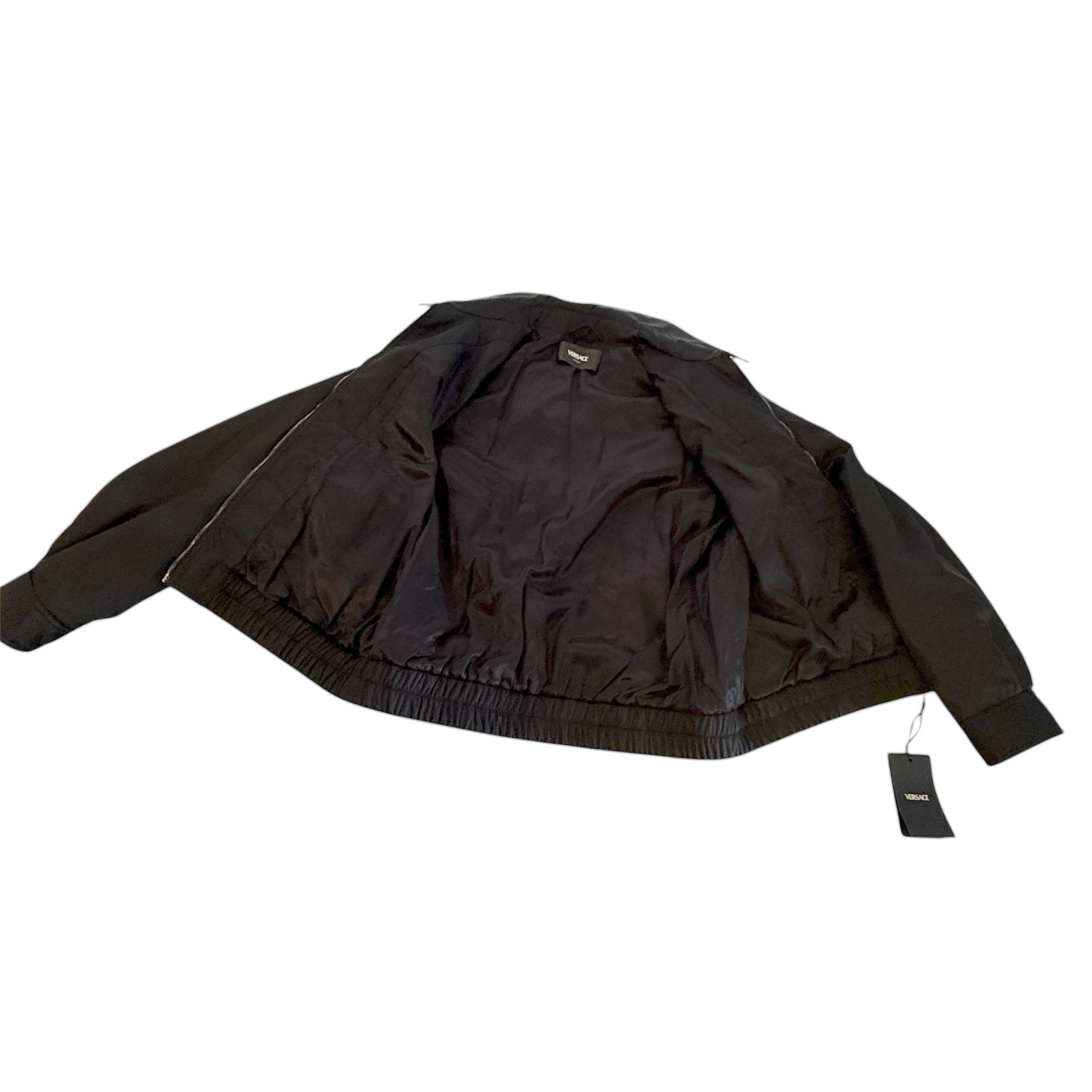 Versace Versace Bomber Jacket Black Heritage Print on back, 56 Size US XL / EU 56 / 4 - 9 Thumbnail