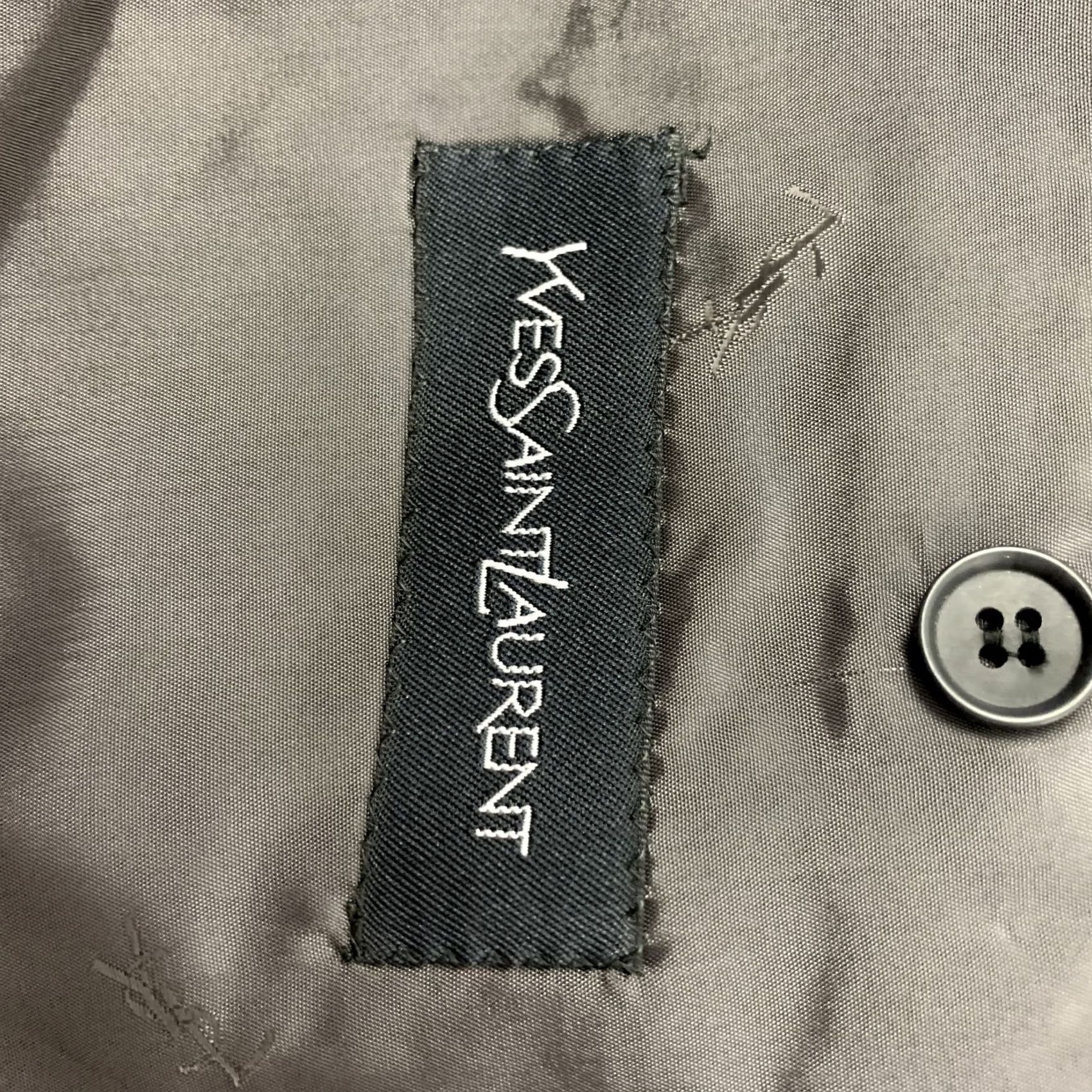 Yves Saint Laurent VINTAGE YVES SAINT LAURENT Size 46 Regular Dark Gray Textured Wool Sport Coat Mens Size US S / EU 44-46 / 1 - 6 Thumbnail