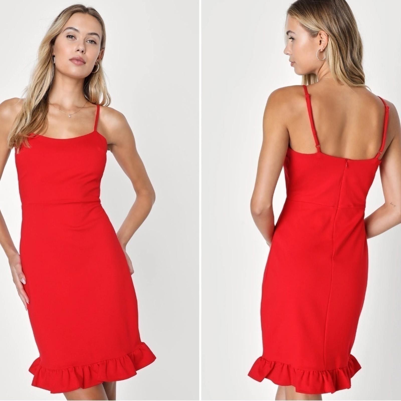 Lulus LULUS Date Night Sexy Wedding Cocktail Party Ruffle Mini Size M / US 6-8 / IT 42-44 - 3 Thumbnail