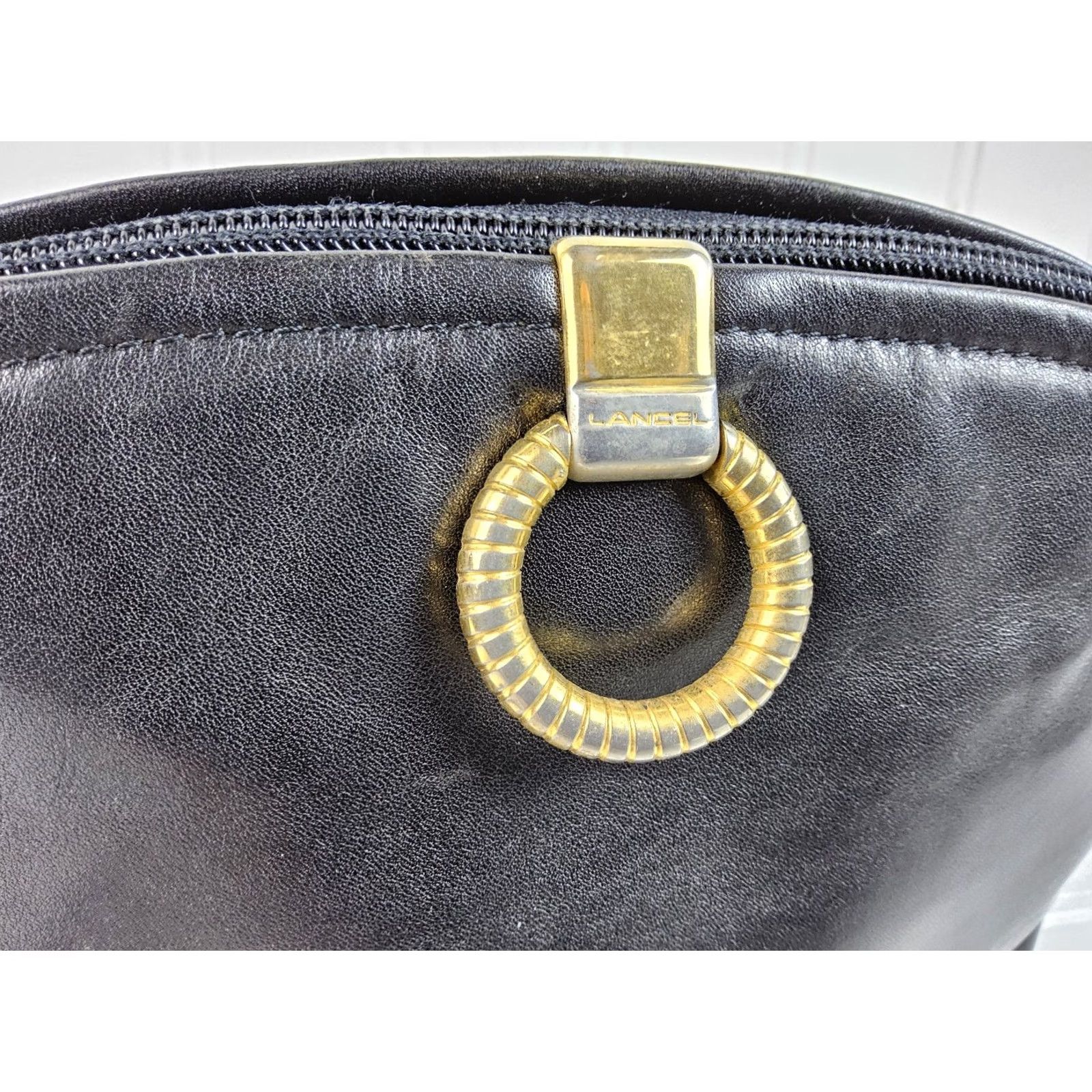Lancel Lancel Leather Shoulder Bag Purse Black Women's Leather Shoulder Bag 9x6x2.5 Size ONE SIZE - 3 Thumbnail