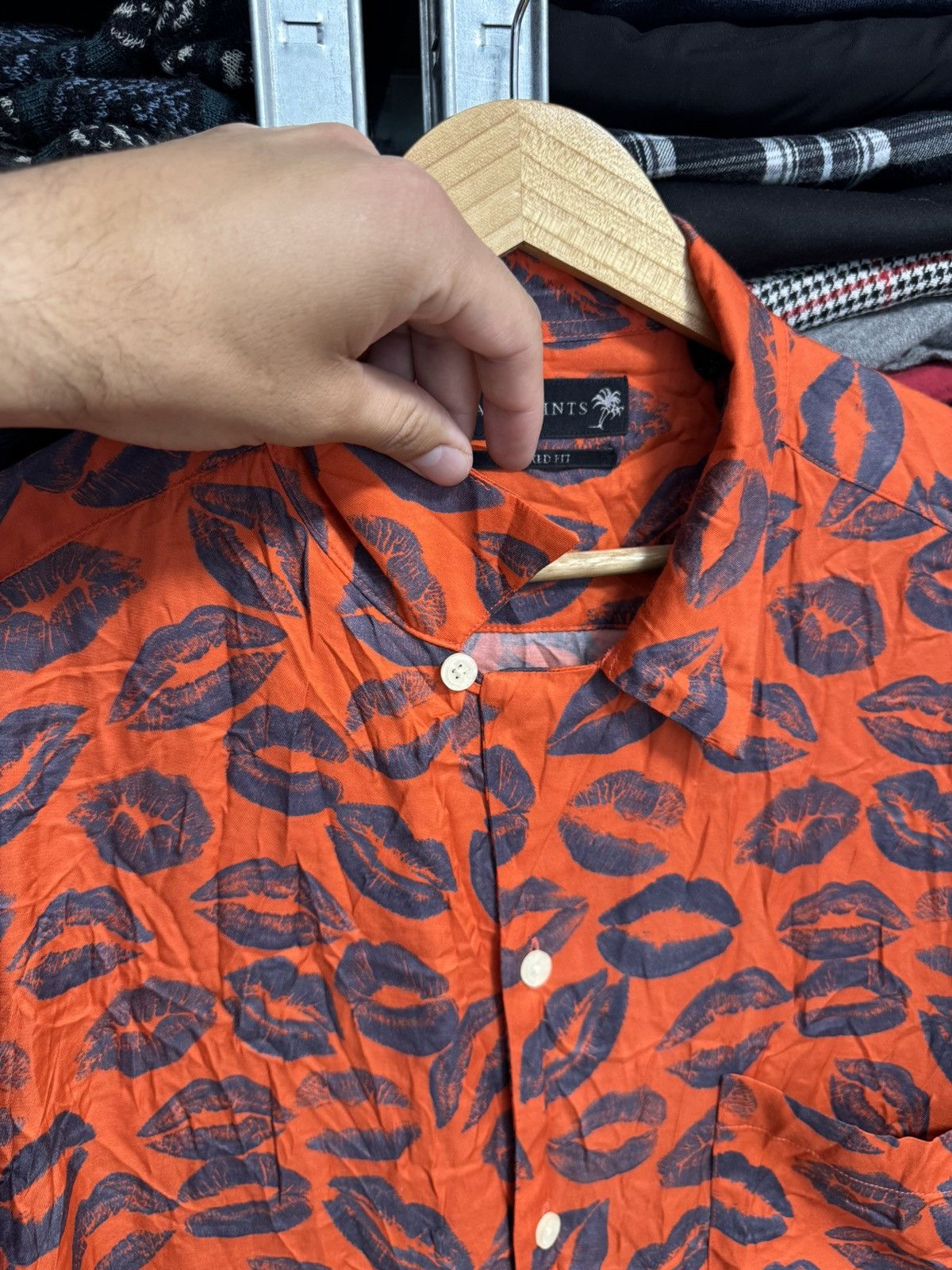 Allsaints Allsaints Hawaiian Kiss Shirt Short Sleeve Relaxed Button Size US XXL / EU 58 / 5 - 5 Thumbnail