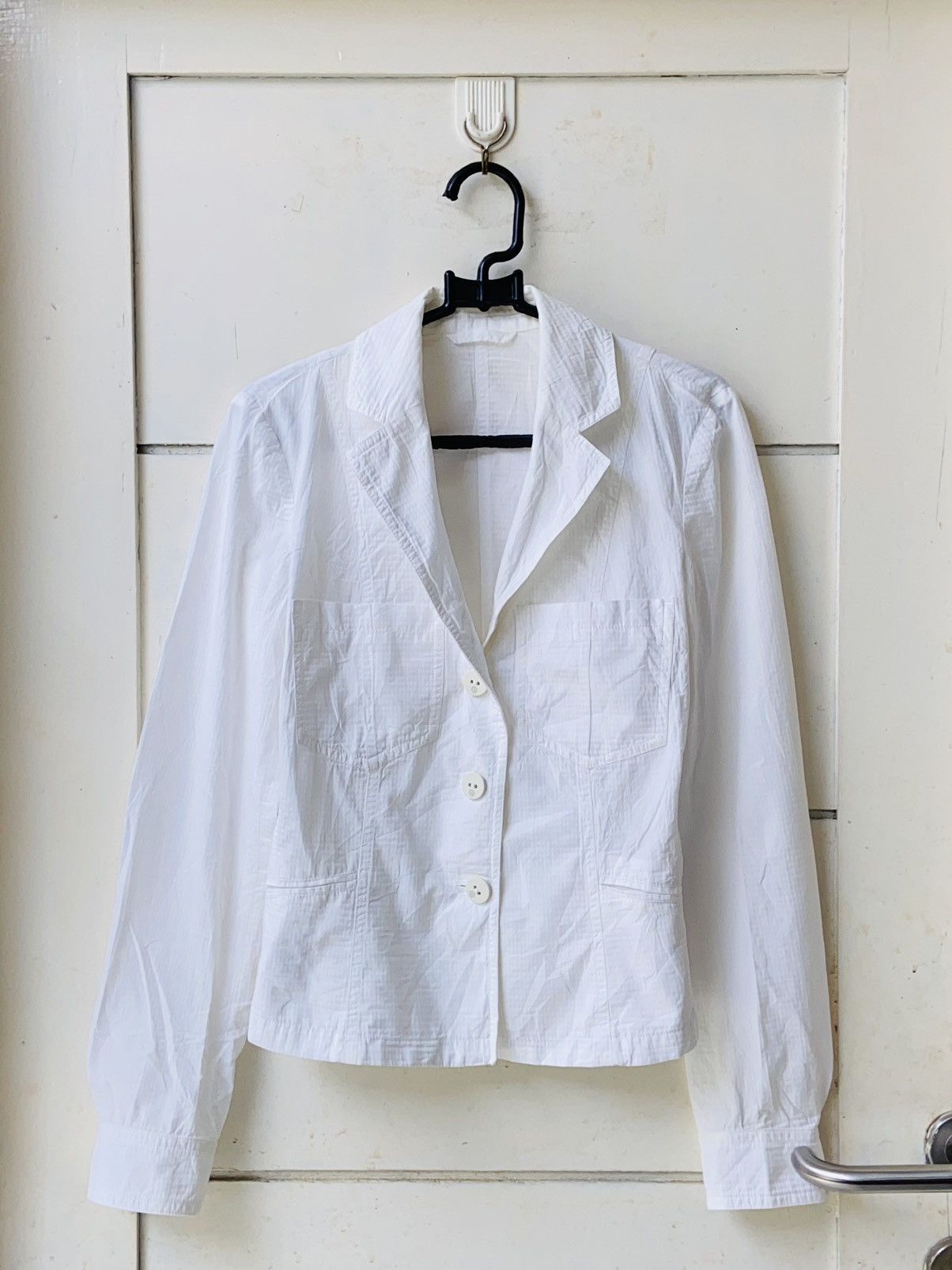 Image of Giorgio Armani White Blazer, Women's (Size Small)