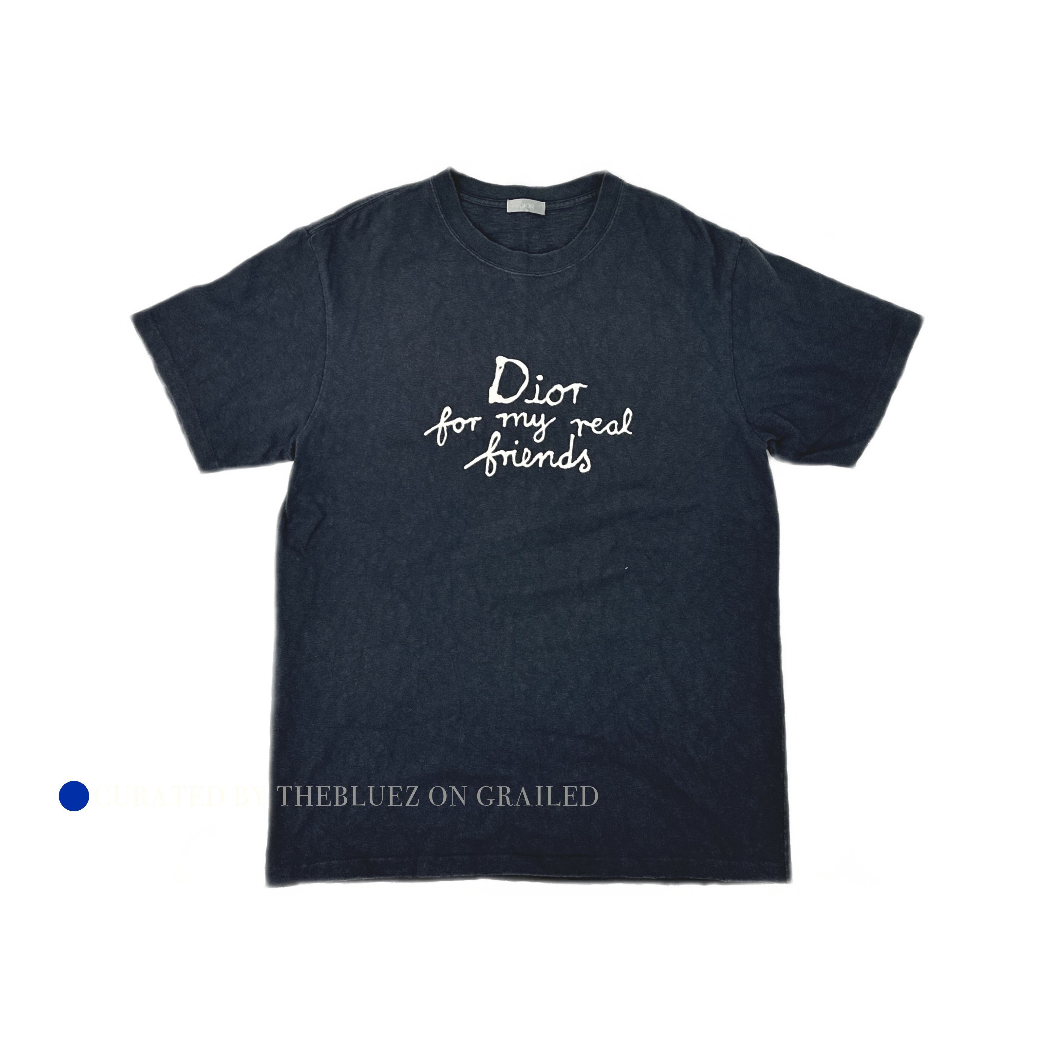 Dior Embroidered Logo T-Shirt in Blue Size US L / EU 52-54 / 3 - 1 Thumbnail