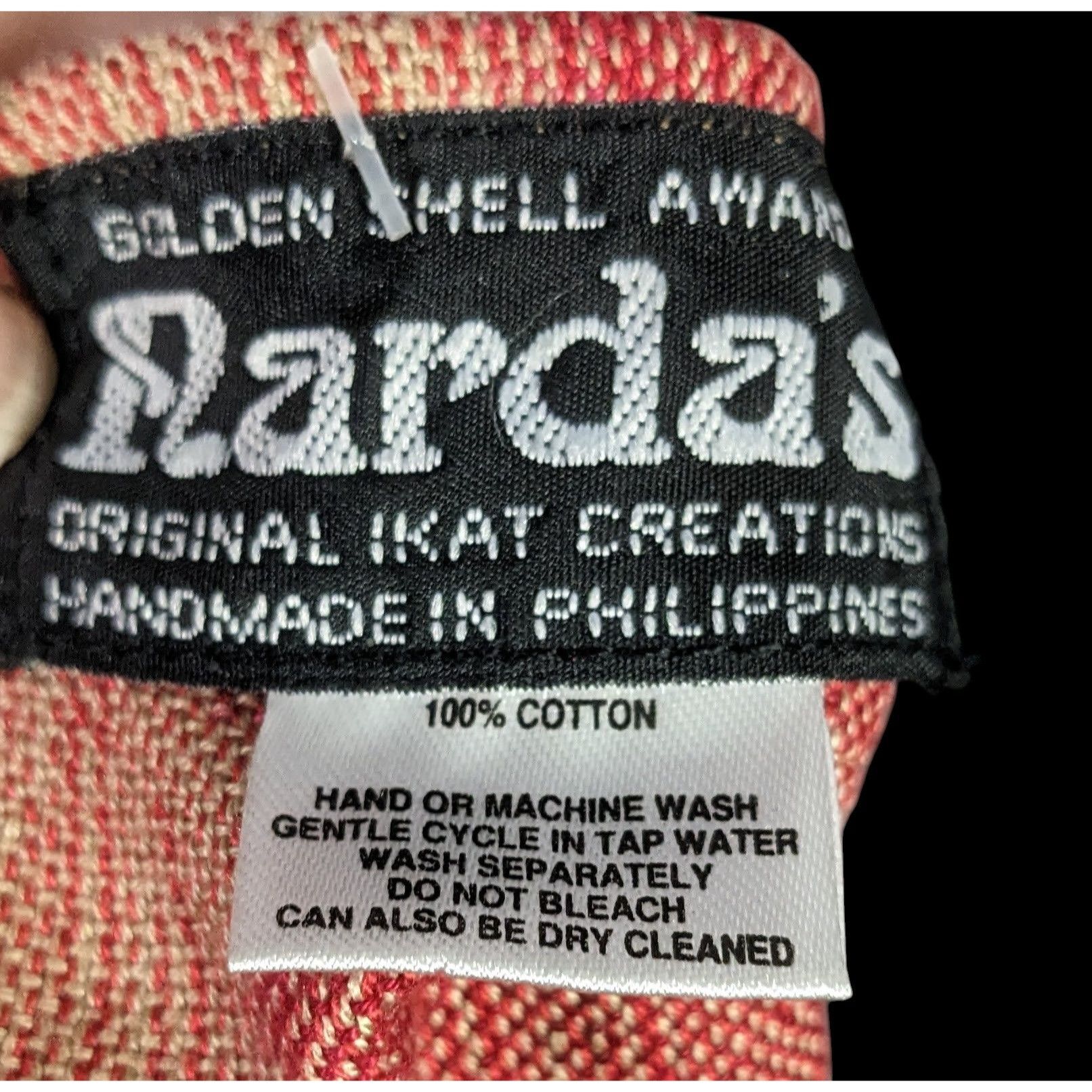 Other Nardas Handmade Ikat Scarf With Glass & Coconut Accents 100% Size ONE SIZE - 5 Thumbnail