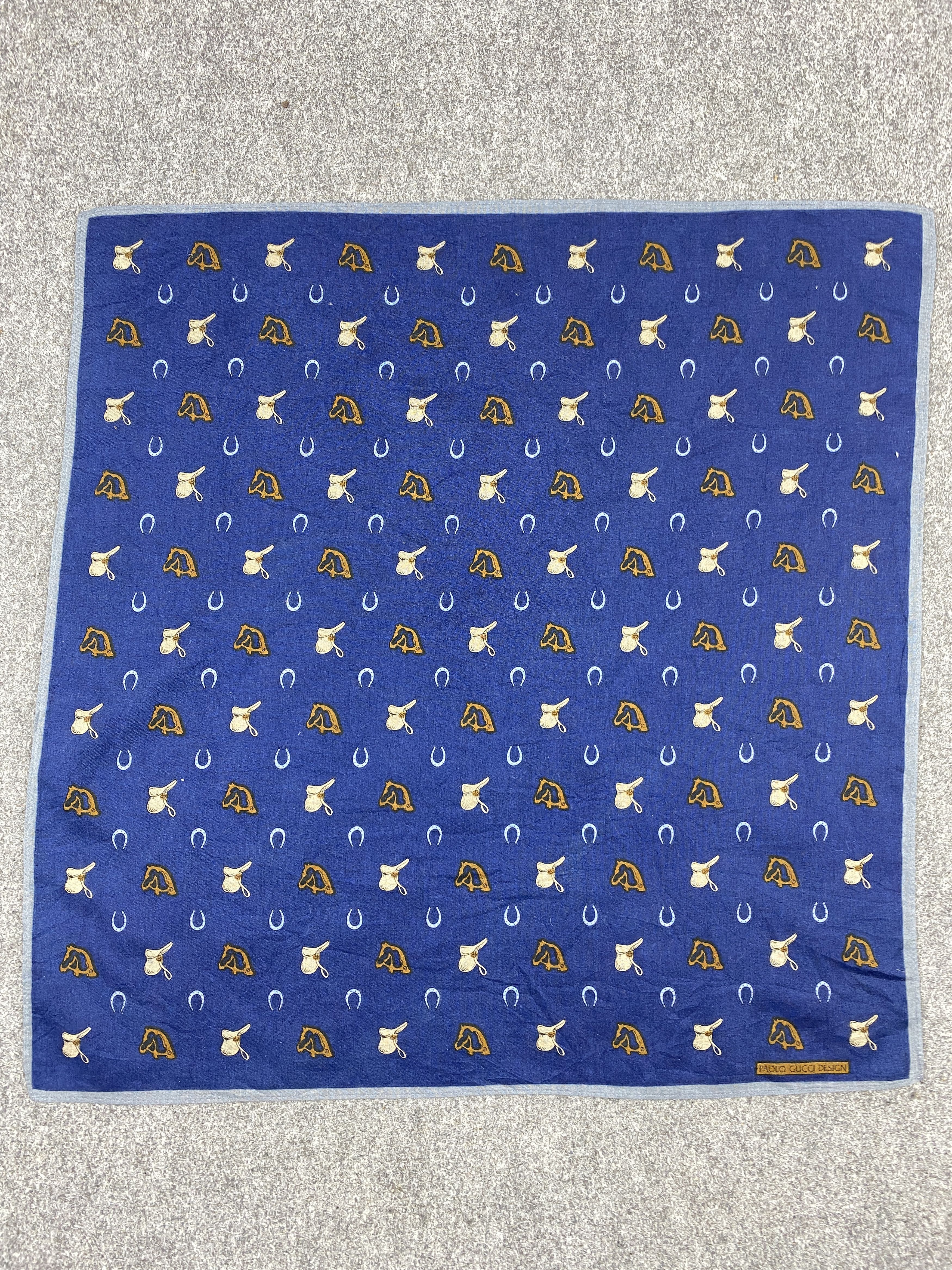Paolo Gucci Vintage Paolo Gucci Handkerchief Bandana Neckerchief HKC1108 Size ONE SIZE - 5 Thumbnail