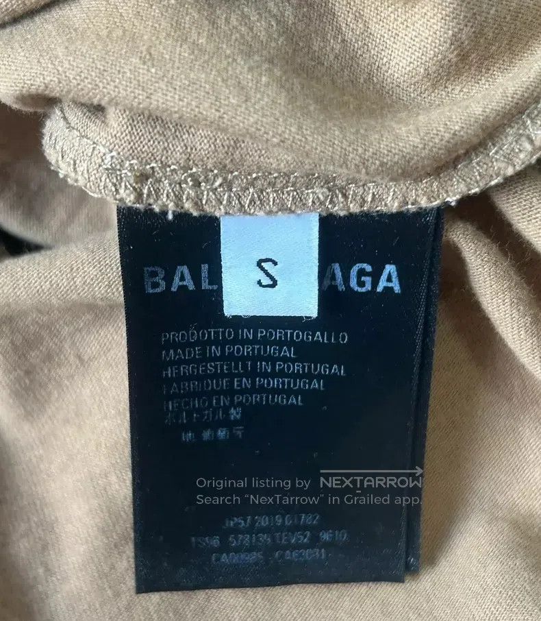 Balenciaga Balenciaga BB Pattern Printed Khaki Wheat Short-Sleeve T-S Size US S / EU 44-46 / 1 - 3 Thumbnail