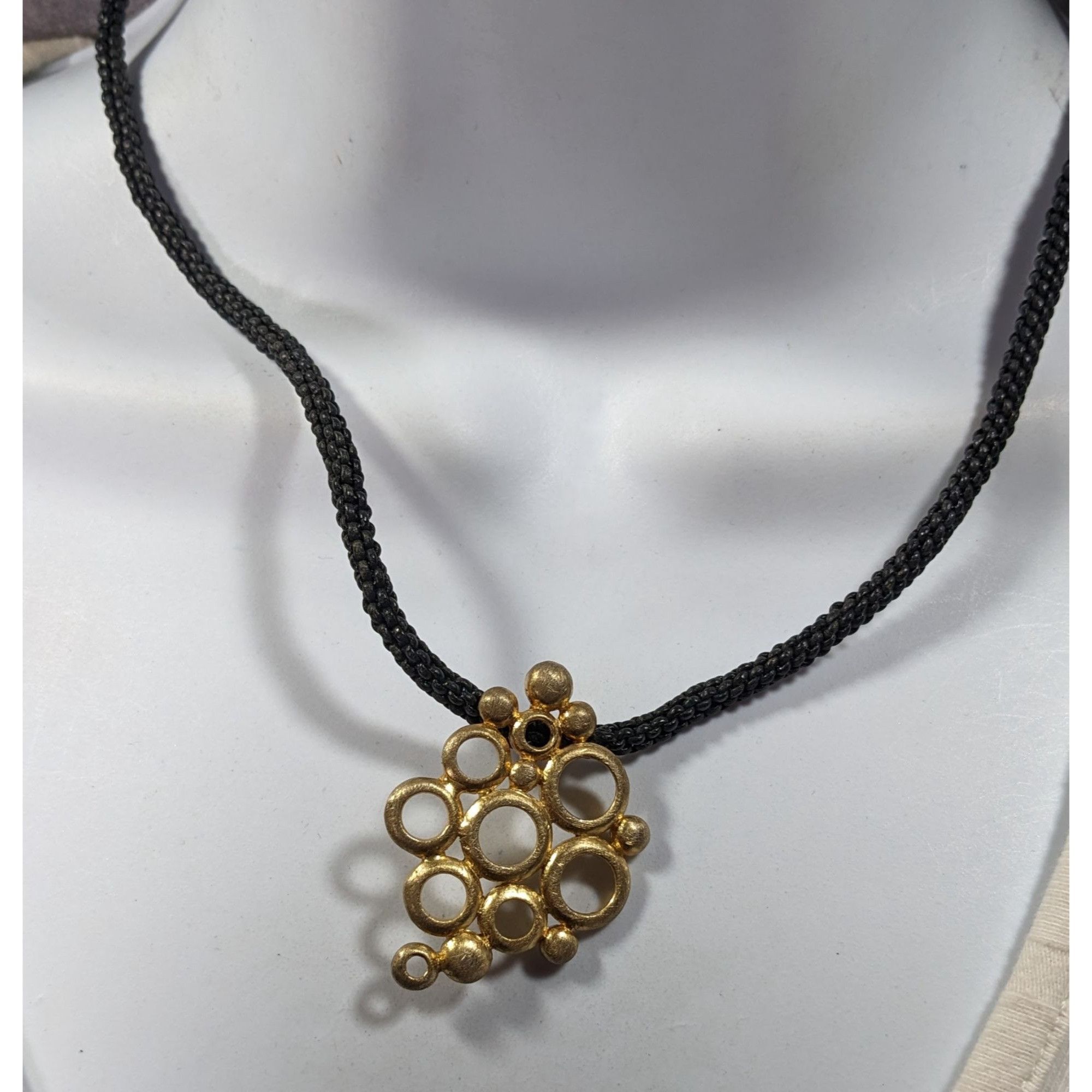 Other Unique Elegant Gold Tone Open Bubble Pendant Necklace Size ONE SIZE - 6 Thumbnail