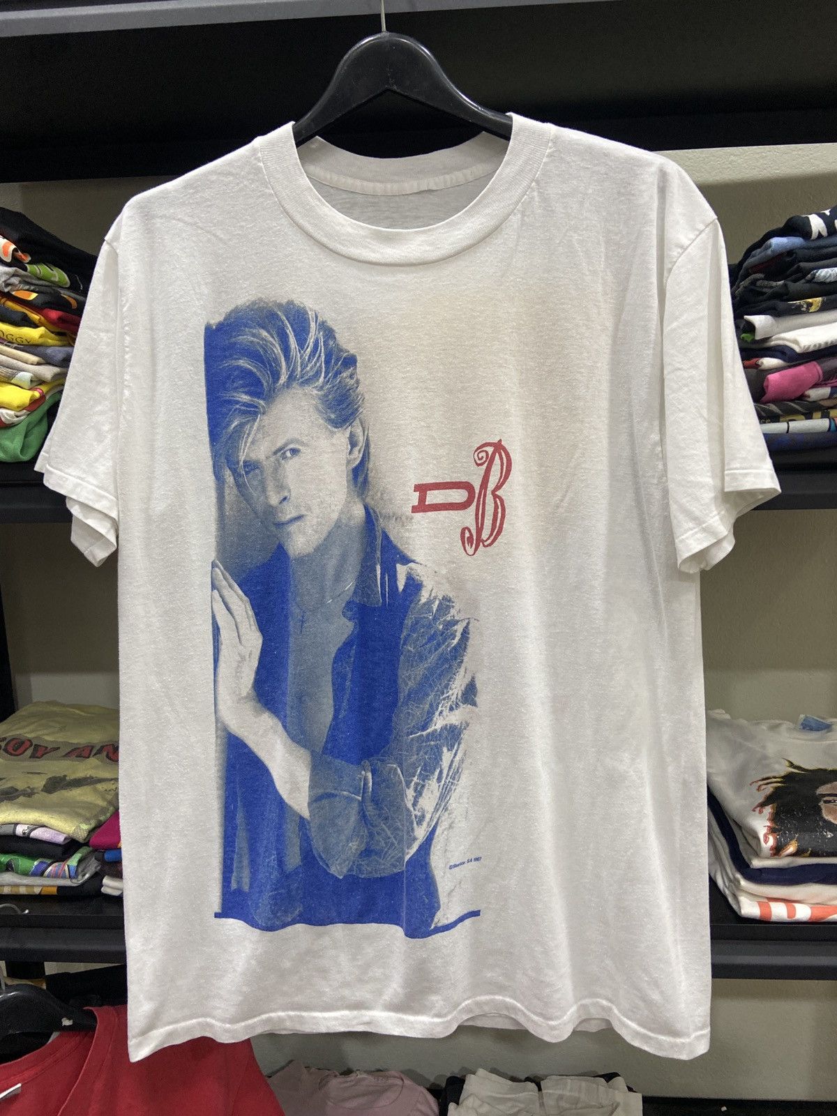 Band Tees × Vintage Vintage 1988s David Bowie tour Rock Band TShirt Size US XL / EU 56 / 4 - 1 Thumbnail