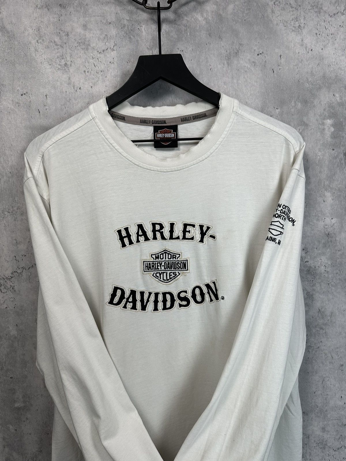 Harley Davidson × Vintage × West Coast Choppers Vintage Harley Davidson Embroidered Logo Tee Shirt Size US L / EU 52-54 / 3 - 2 Thumbnail