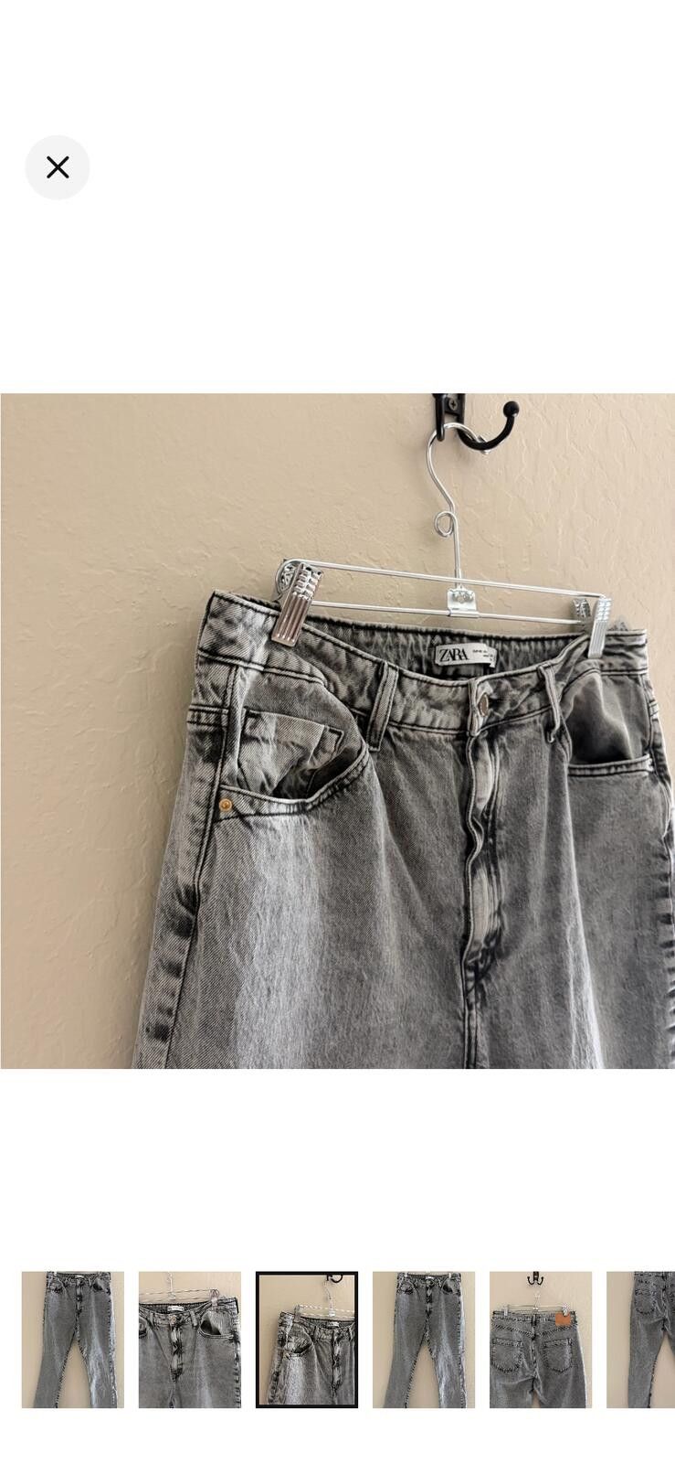 Zara Zara Light Gray Denim Pants Size 32" / US 10 / IT 46 - 3 Thumbnail