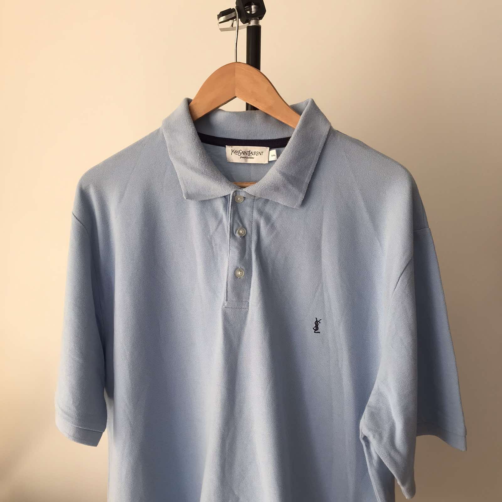 Vintage Rare Yves Saint Laurent YSL vintage polo Tshirt mini logo Size US XXL / EU 58 / 5 - 1 Thumbnail