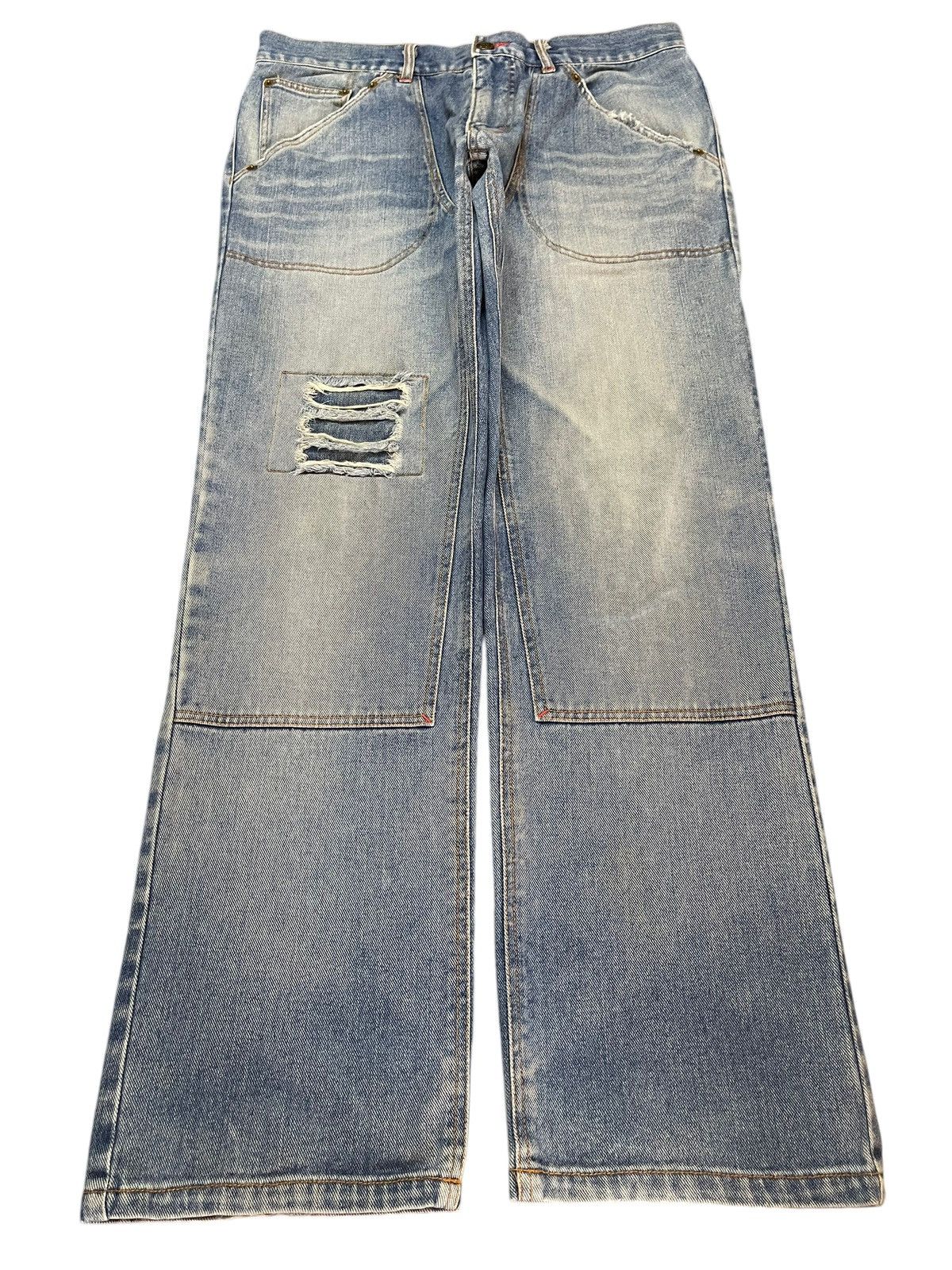Fubu Vintage Japanese Brand Double Knee Style Faded Style Jeans Size US 32 / EU 48 - 1 Thumbnail