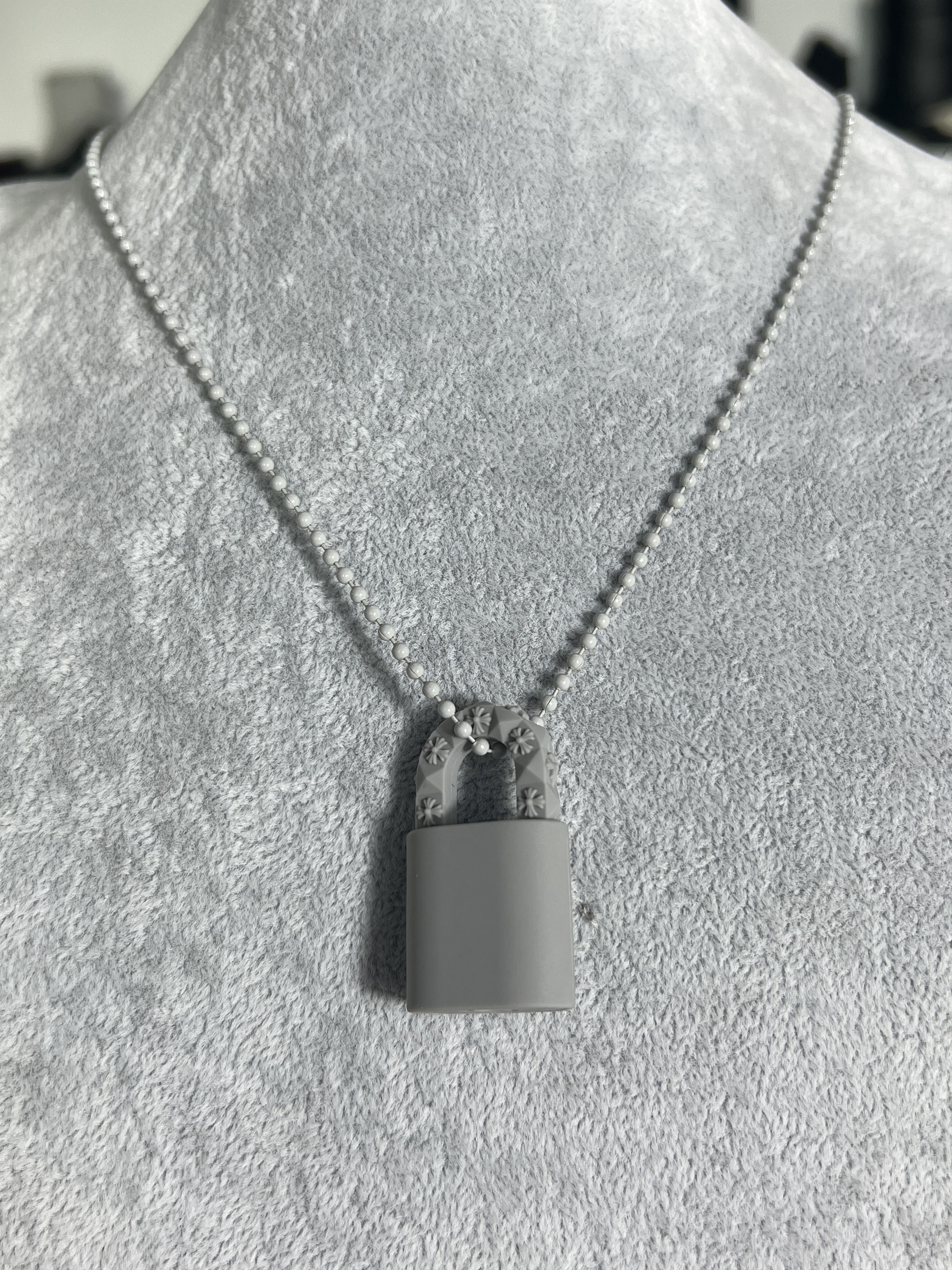 Chrome Hearts Chrome Hearts Gray Padlock Pendant Necklace 2023 Size ONE SIZE - 2 Thumbnail