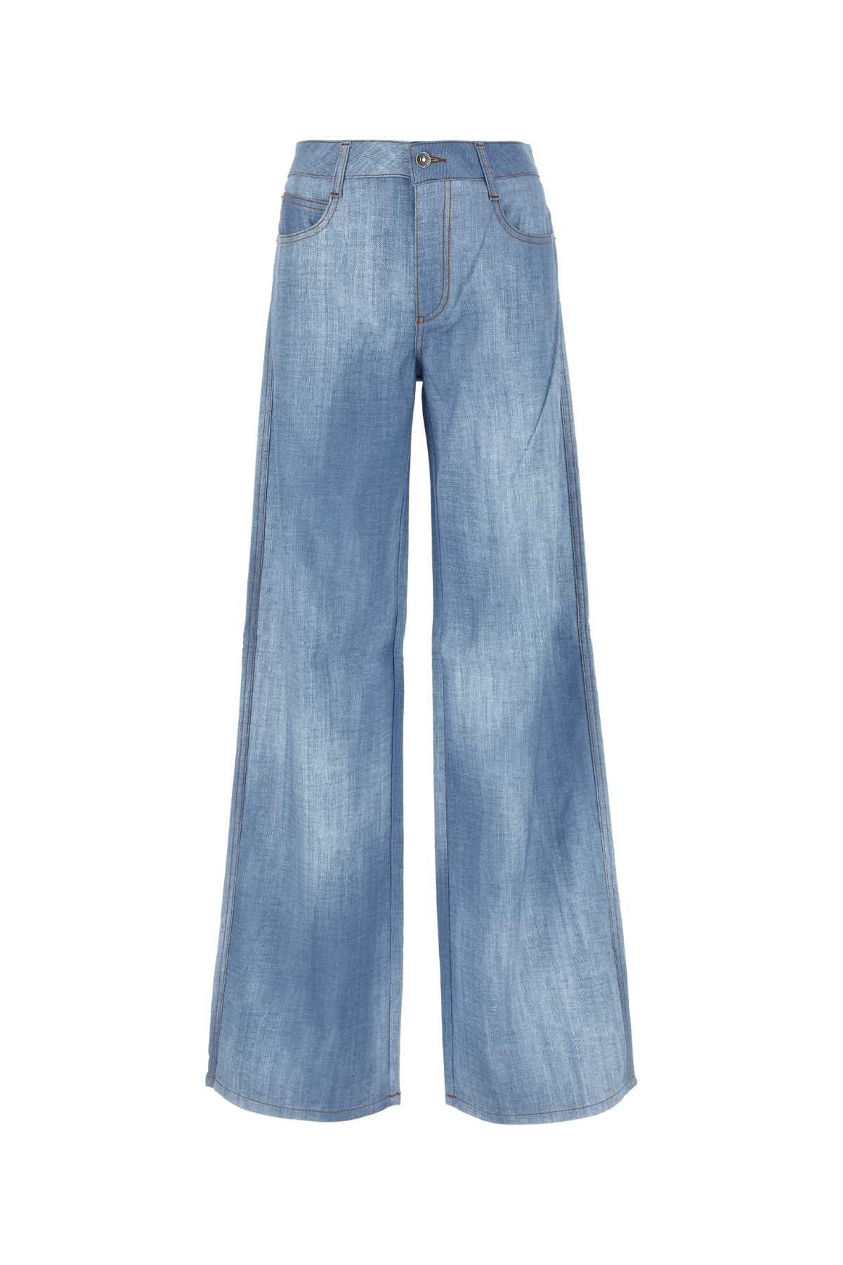 image of Ermanno Scervino Denim Wide-Leg Jeans in Light Blue, Women's (Size 26)