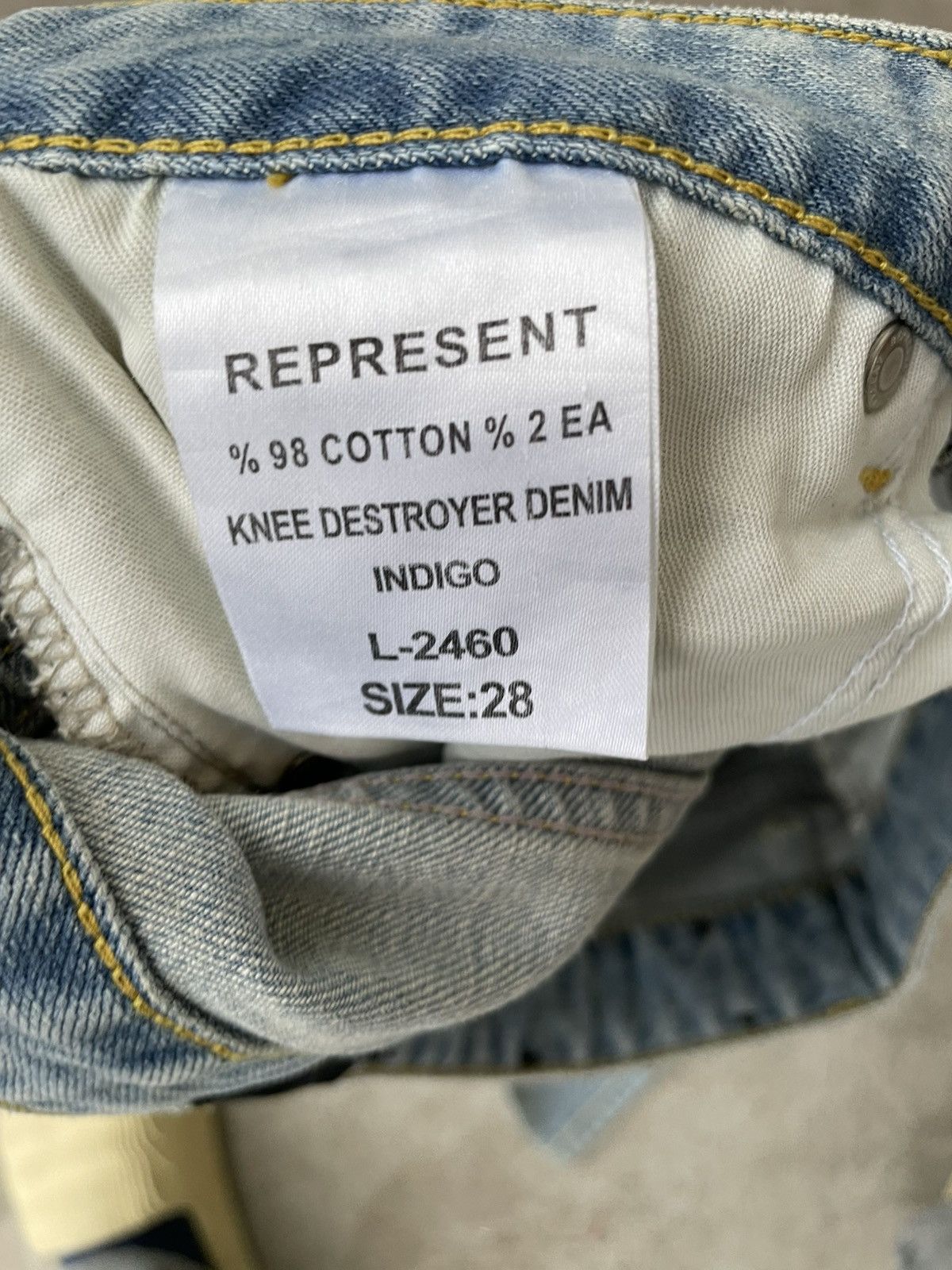 Represent Clo. REPRESENT DISTRESSED SKINNY BIKER JEANS Size US 28 / EU 44 - 7 Thumbnail