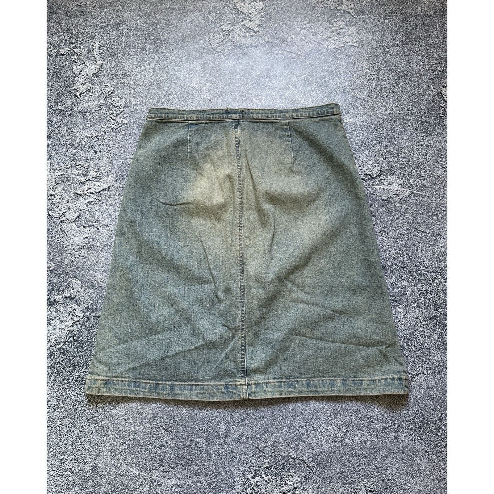 Dolce & Gabbana Vintage 90’s Dolce & Gabbana Y2k Wash Denim Pocket Skirt Size 29" - 2 Thumbnail