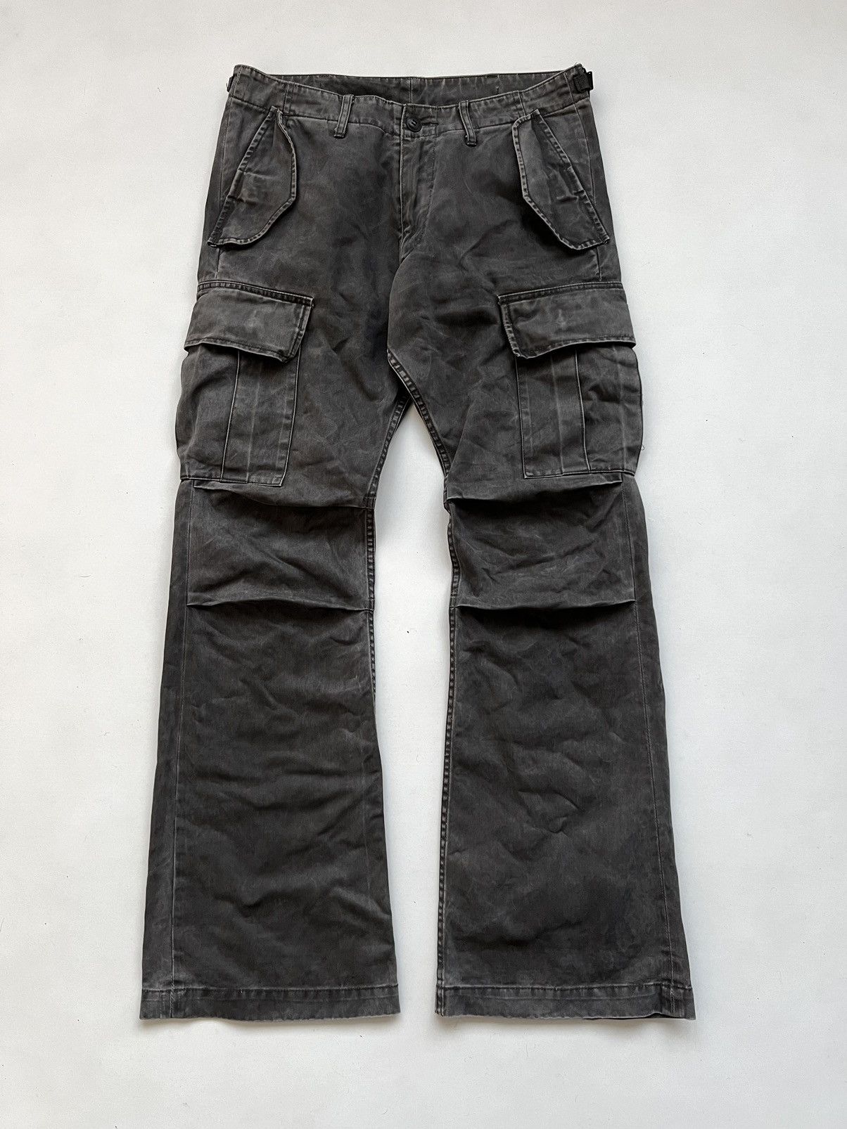 Attachment 🔥Attachment Kazuyuki Kumagai Heavy Twill Canvas Flared Pants Size US 30 / EU 46 - 2 Thumbnail