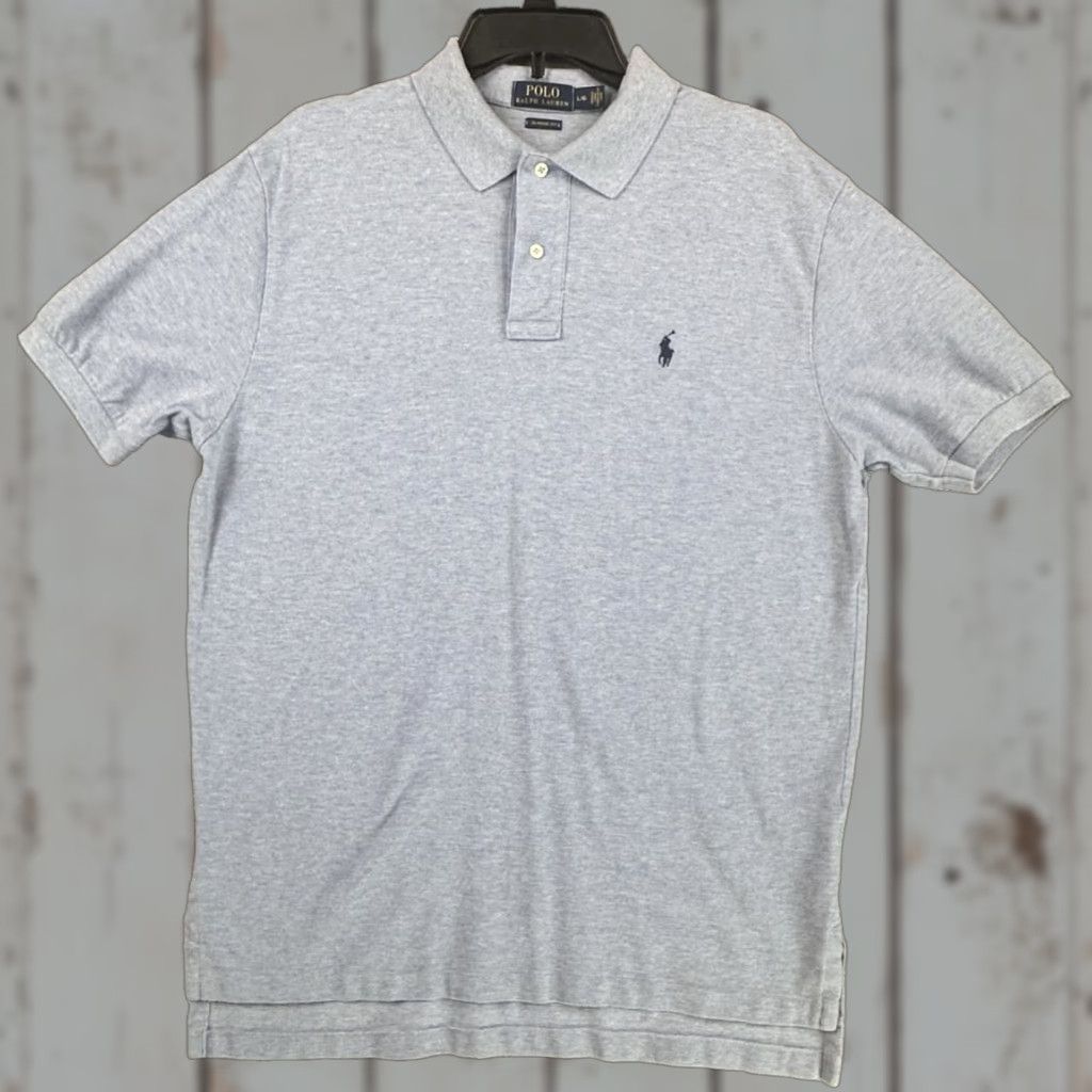 Polo Ralph Lauren Polo Ralph Lauren Shirt Mens Large Heather Light Blue Classic Fit Logo Short Sleeve Polo Size US L / EU 52-54 / 3 - 1 Thumbnail