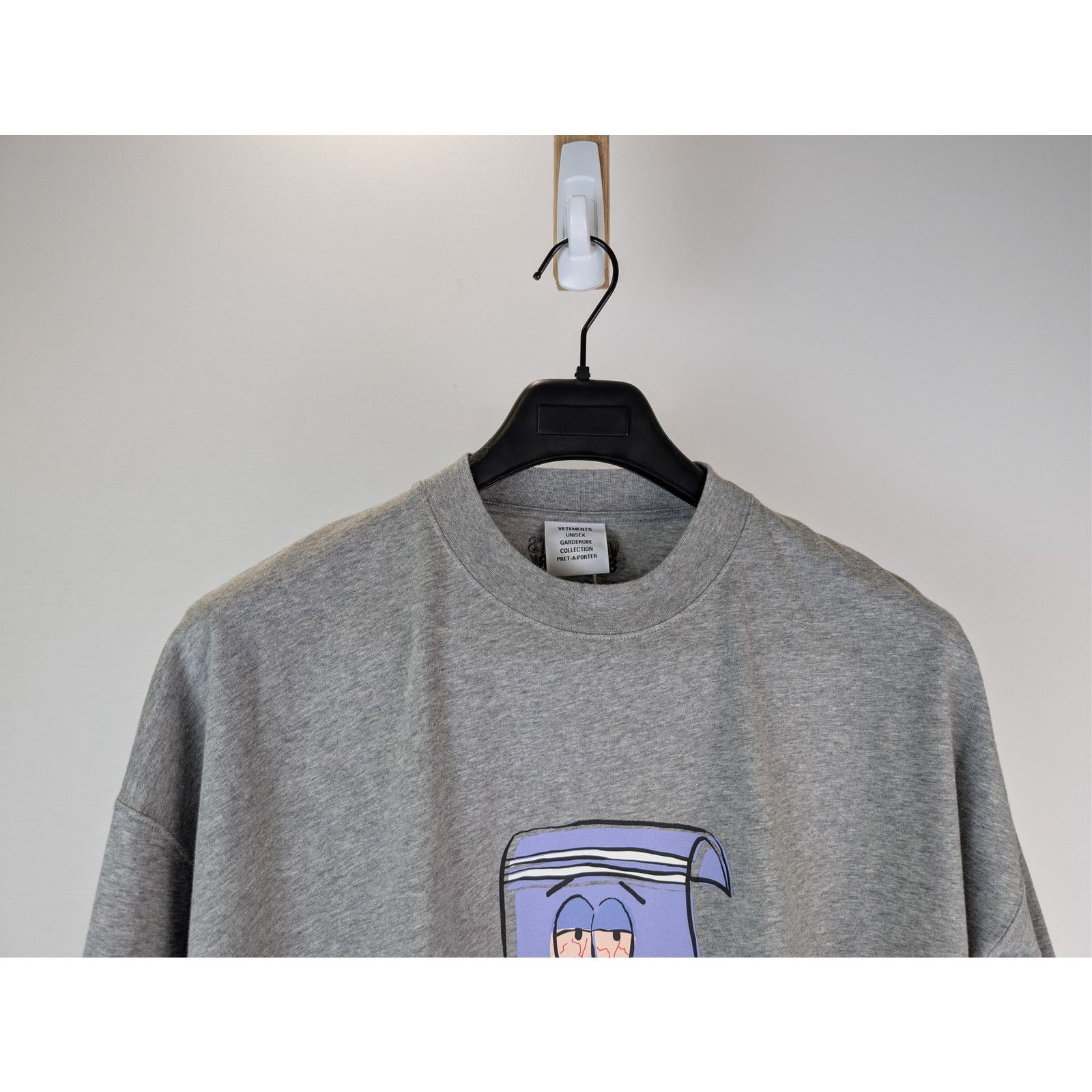 Vetements o1rshd1 Graphic Print Oversized T-Shirt in Grey Size US M / EU 48-50 / 2 - 3 Thumbnail