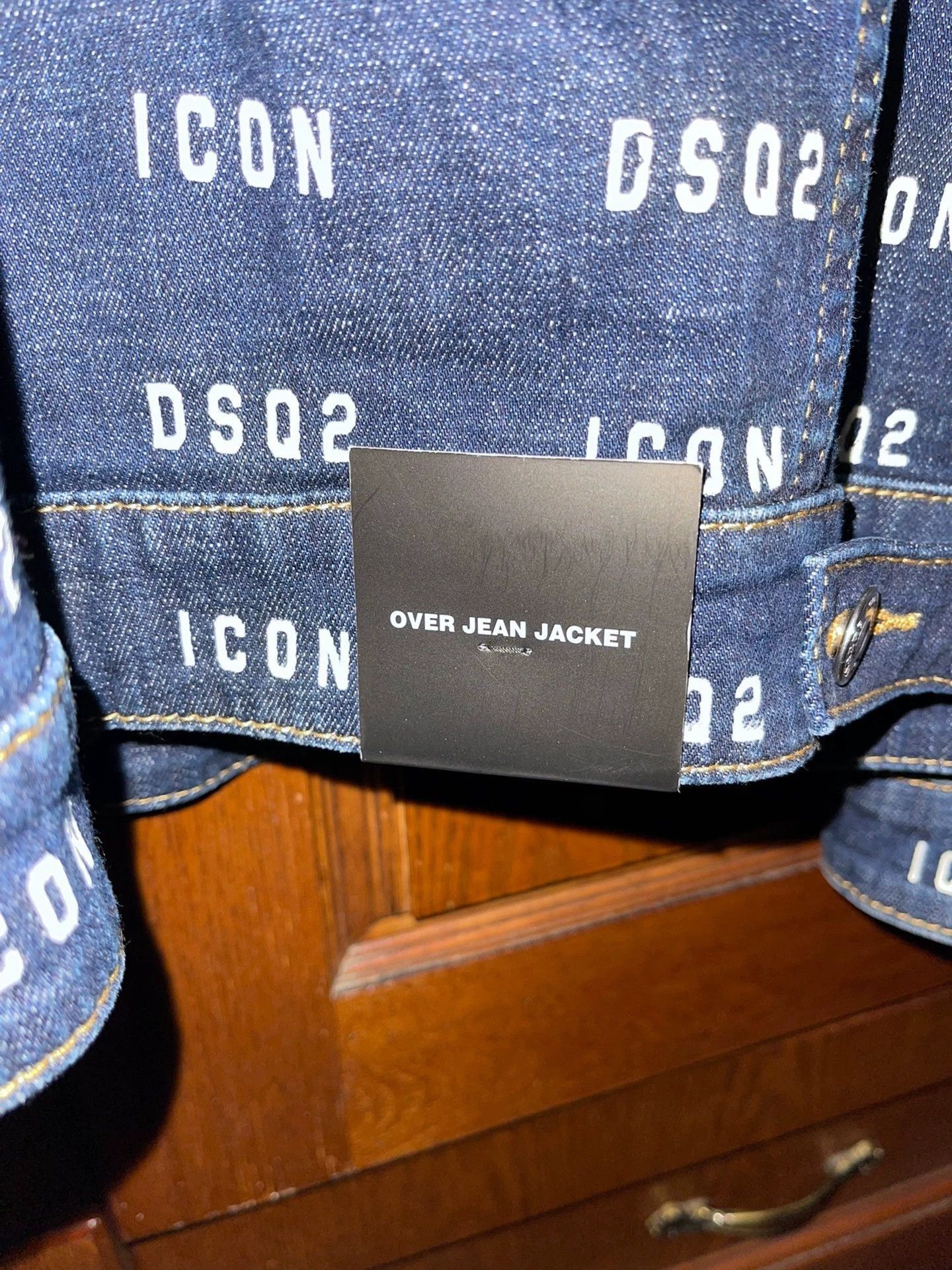 Dsquared2 Blue Logo Print Denim Jacket Size US XXS / EU 40 - 7 Thumbnail