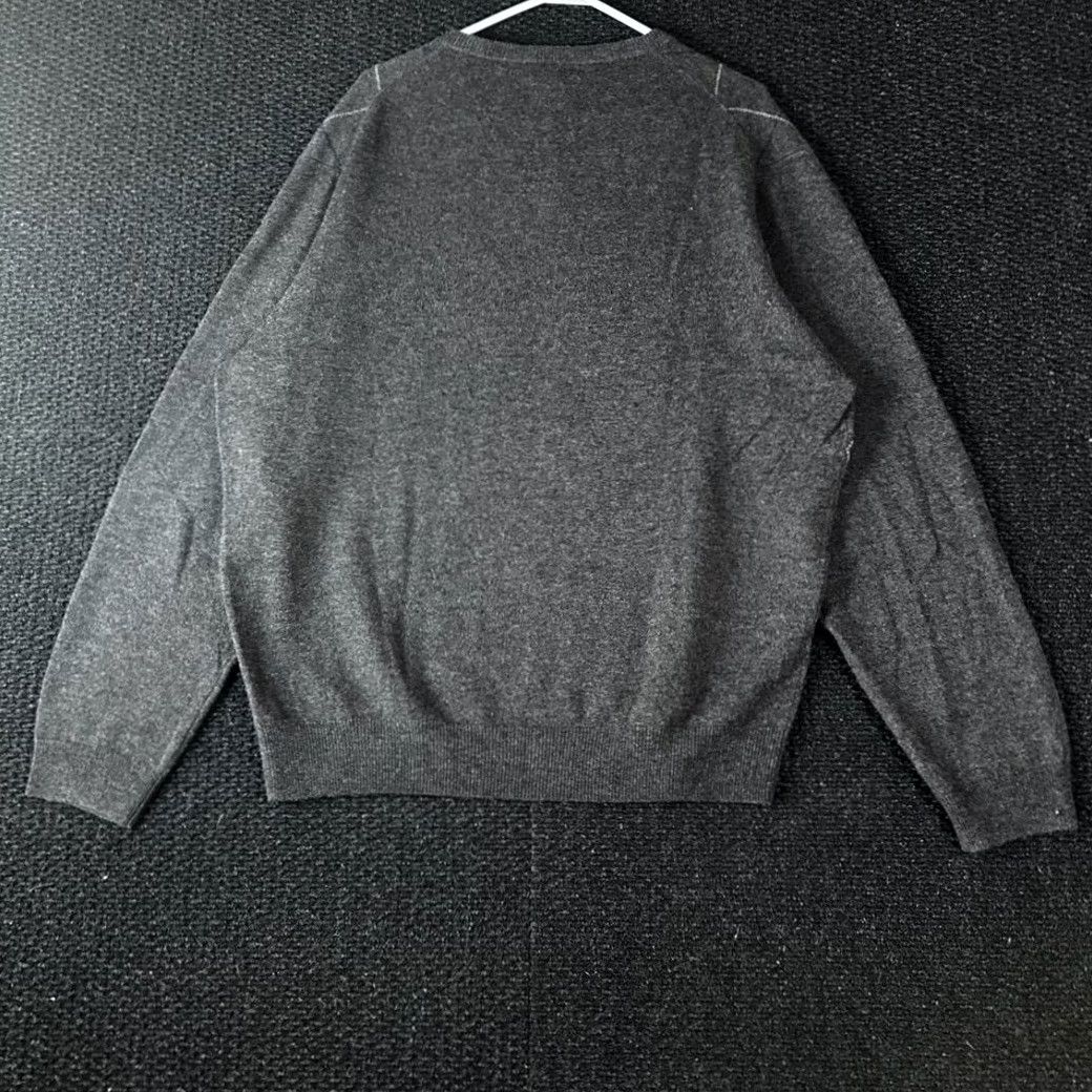Vintage JOS A Bank Mens XL Argyle V Neck Sweater Lambswool Nylon Dark Gray Size US XL / EU 56 / 4 - 3 Thumbnail