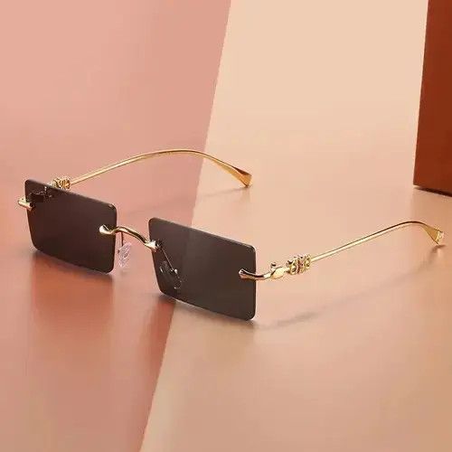 Japanese Brand Dark Gold Frame Glasses Size ONE SIZE - 1 Thumbnail