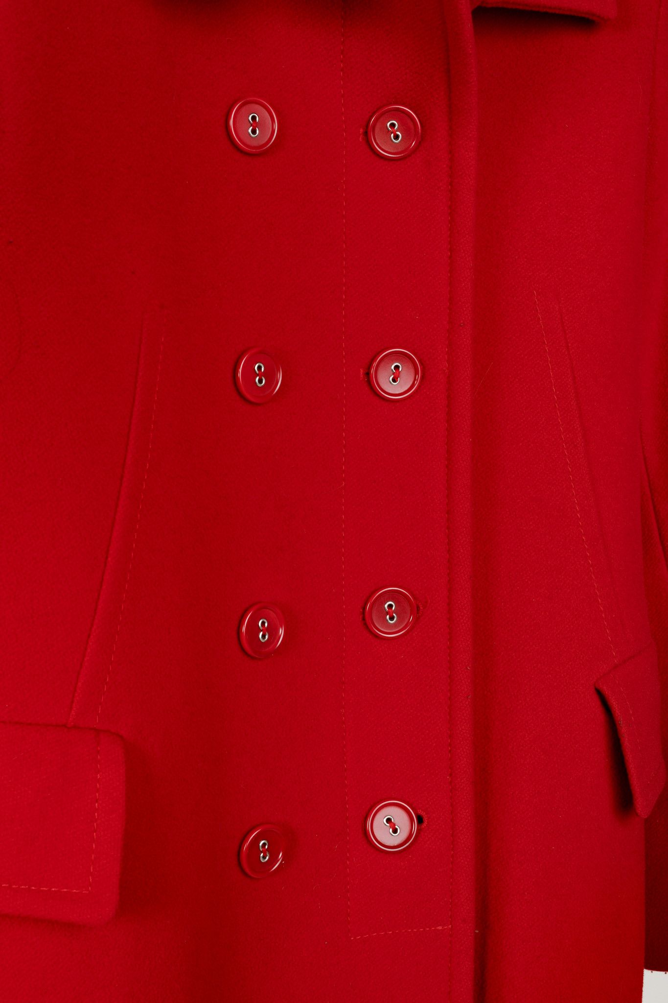 Hobbs London Hobbs Red Wool & Cashmere Blend Double-Breasted Coat Size M / US 6-8 / IT 42-44 - 8 Thumbnail