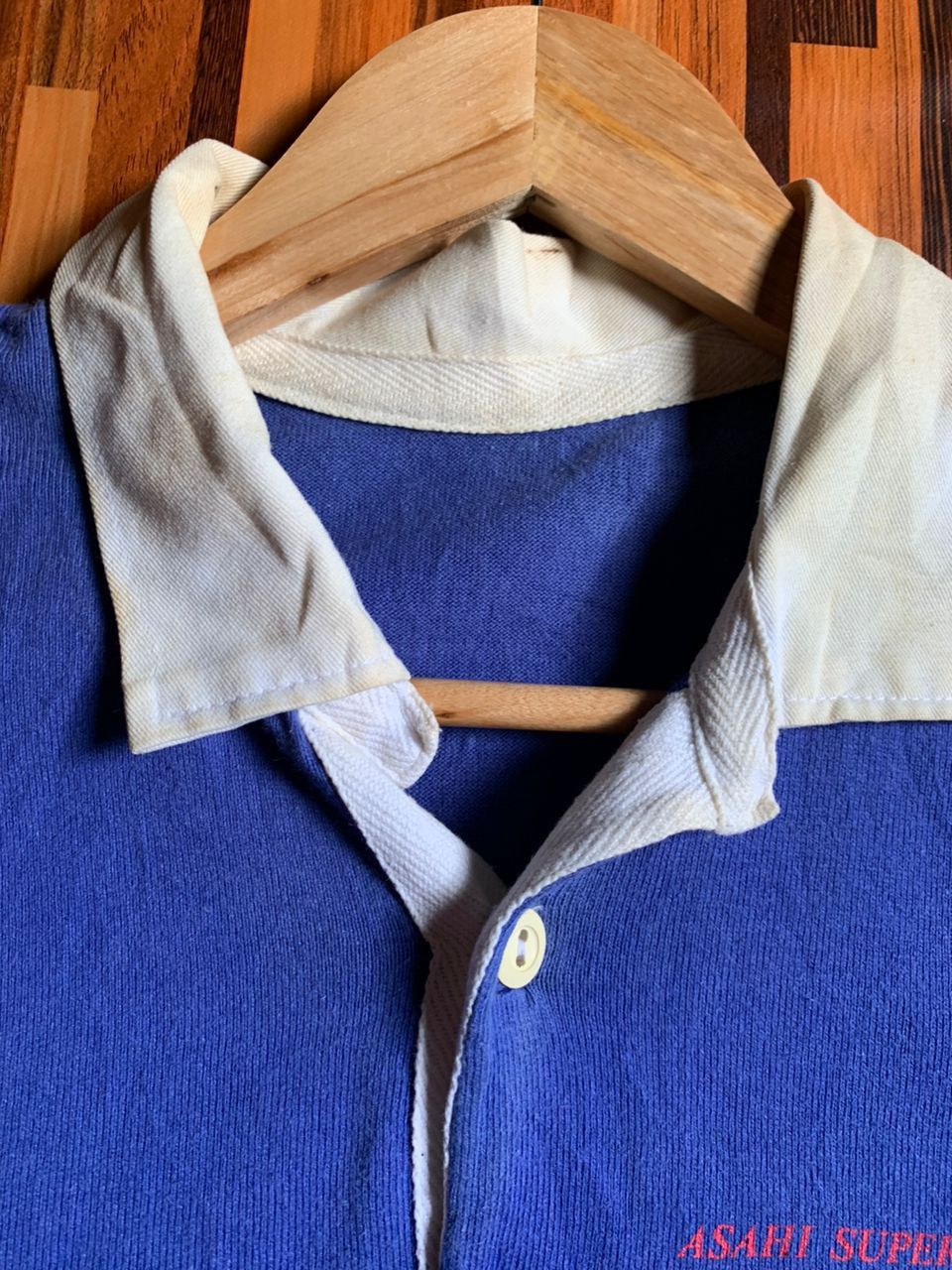 Vintage Rare Vintage ASAHI SUPER DRY polo Tee single stich KARAKUCHI Size US L / EU 52-54 / 3 - 4 Thumbnail