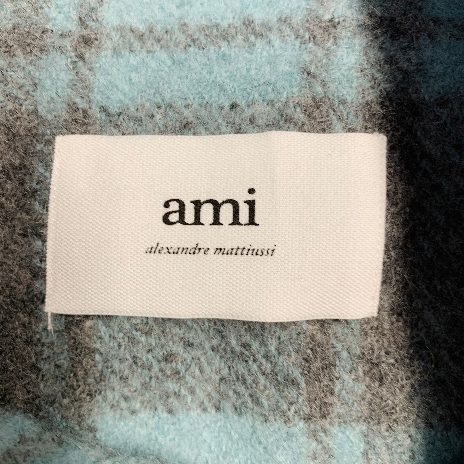 AMI Size XS Blue Grey Plaid Oversized Shirt Jacket Size US XS / EU 42 / 0 - 4 Thumbnail