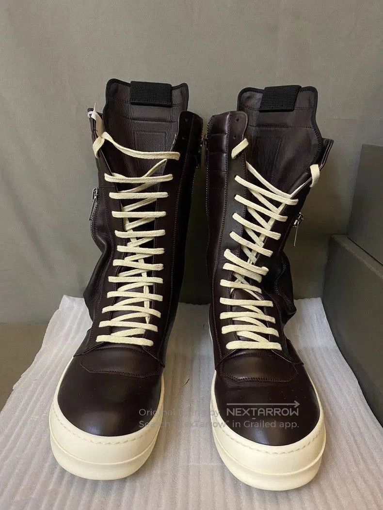 Rick Owens Rick Owens High-Top Leather Boots Size 43. Size US 10 / EU 43 - 3 Thumbnail