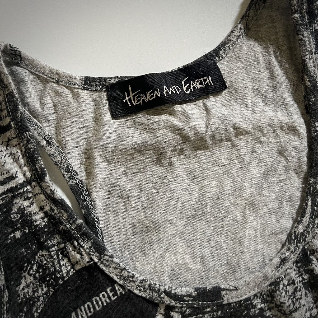 Japanese Brand HEAVEN AND EARTH Grey Skull Print Sleeveless Maxi Dress Size M / US 6-8 / IT 42-44 - 4 Thumbnail