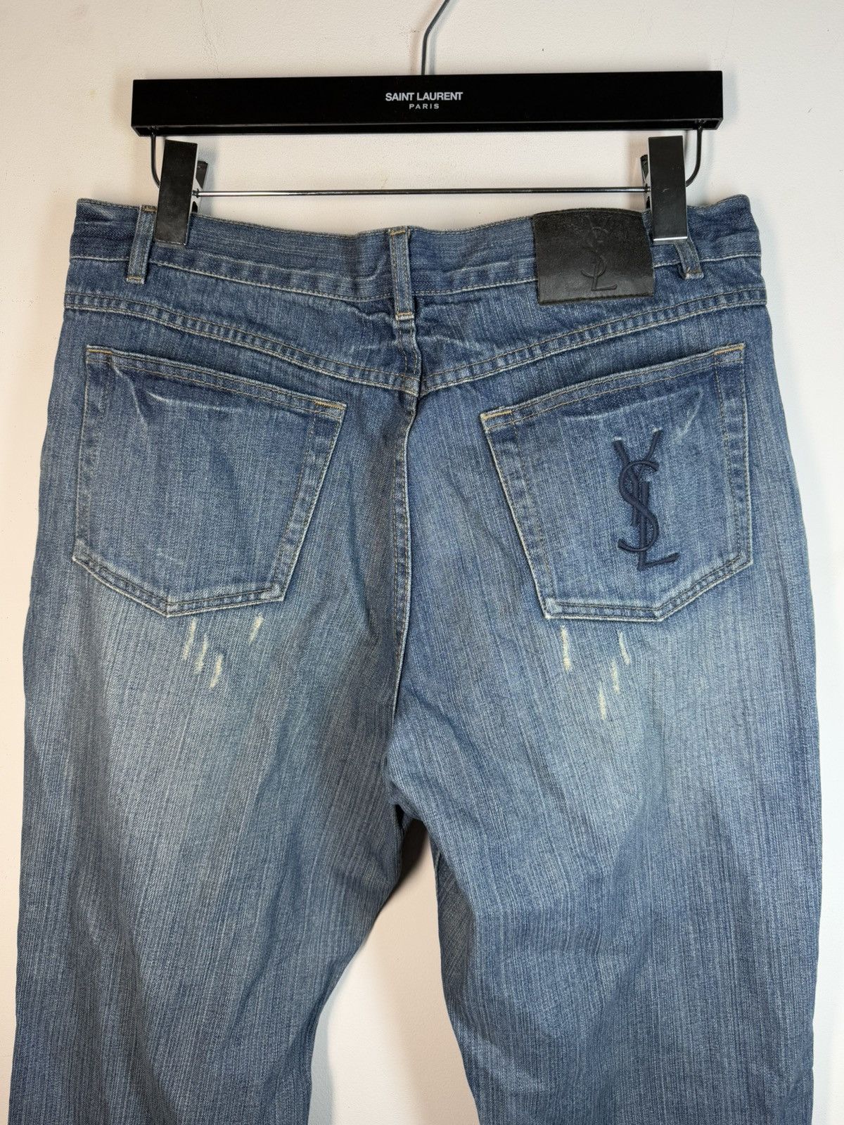 Yves Saint Laurent 36x32 YSL Jeans Denim Pants Blue Indigo Size US 36 / EU 52 - 19 Thumbnail