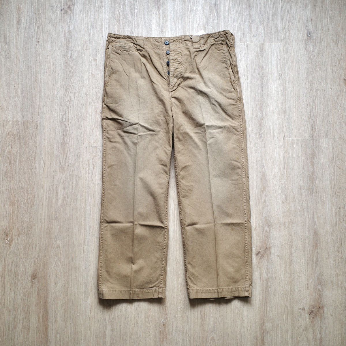 image of Visvim Leaguers Chino Dmgd in Beige, Men's (Size 36)