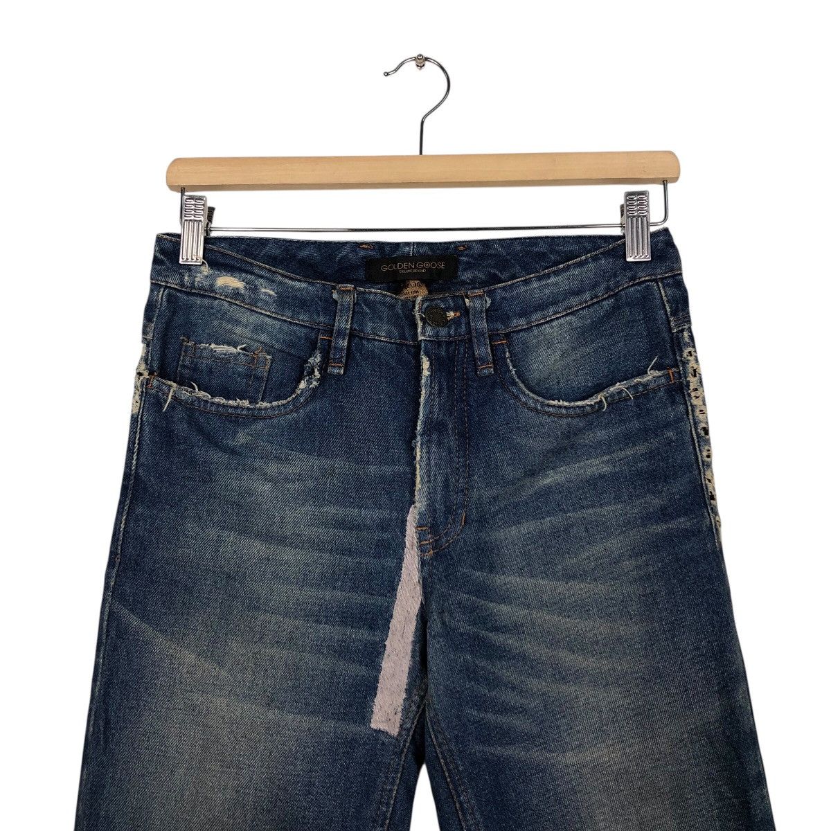 Japanese Brand GGDB Classic Straight-Cut Jeans – Vintage Whisker Wash Size 28" / US 6 / IT 42 - 4 Thumbnail