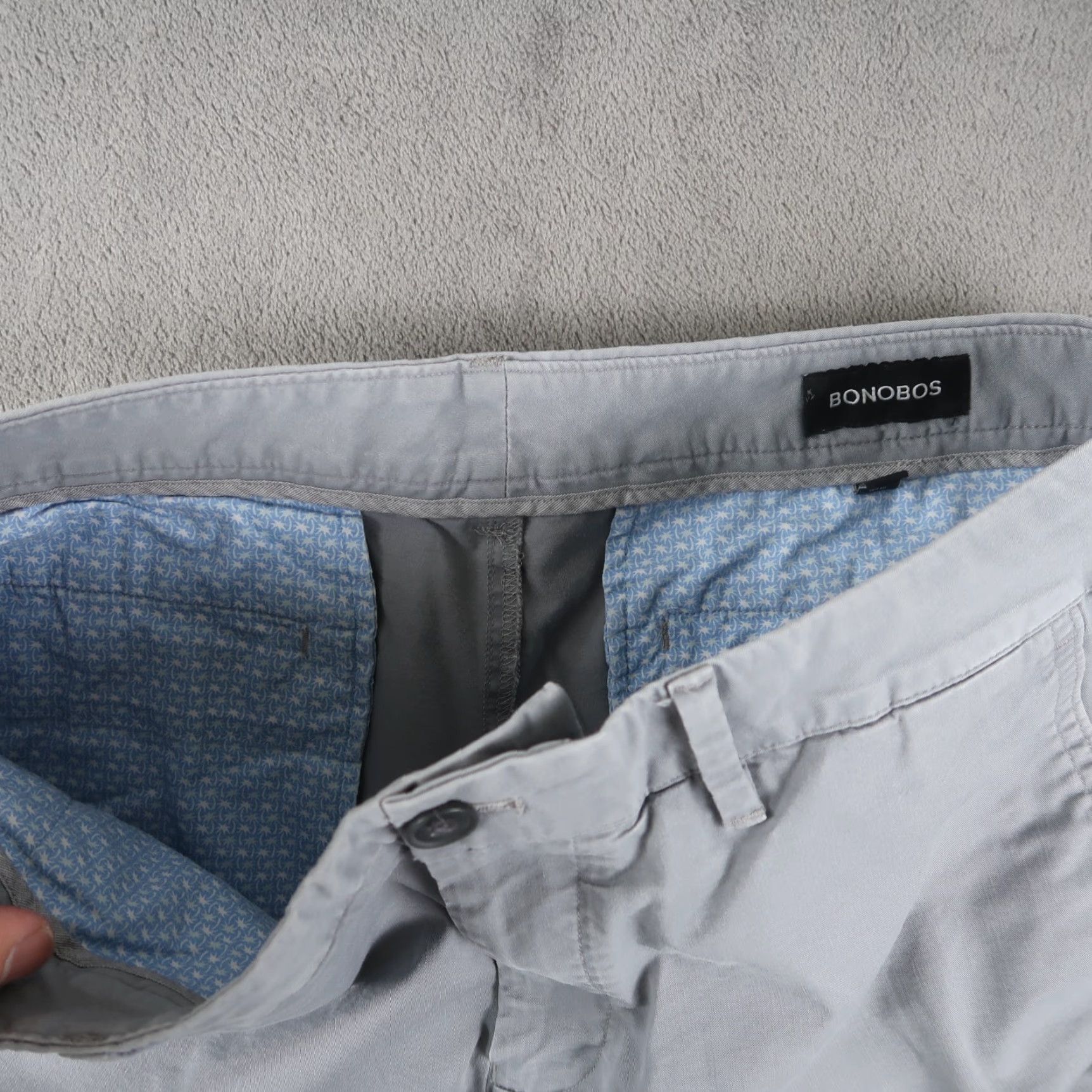 Bonobos VINTAGE Bonobos Men's Slim Fit Chino Shorts 9 Inch Gray Cotton Blend Casual 2000s Mens Size US 33 - 7 Thumbnail